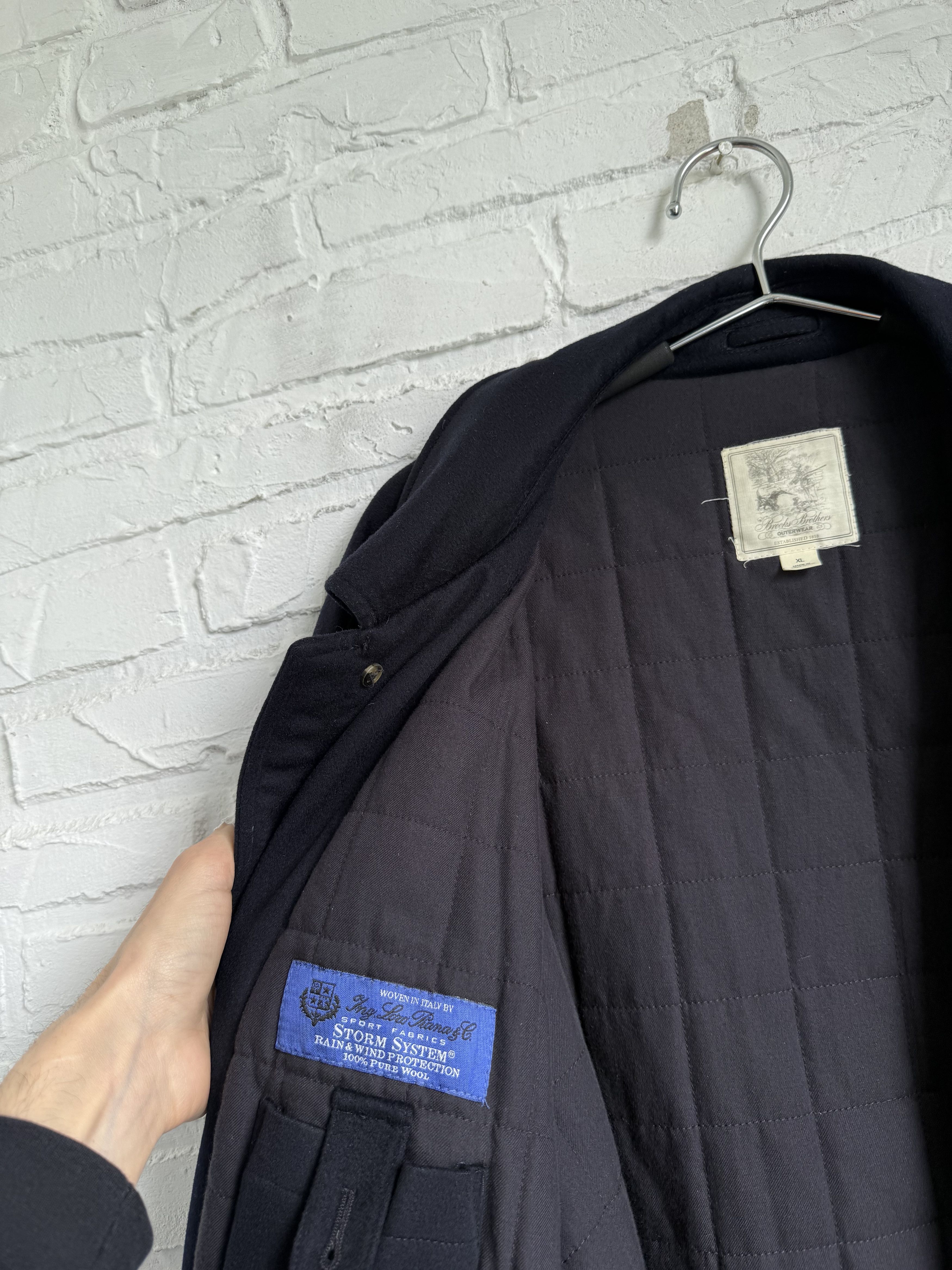 Brooks Brothers Brooks Brothers Loro Piana Storm System Wool Car Coat Jacket Size US XL / EU 56 / 4 - 11 Thumbnail