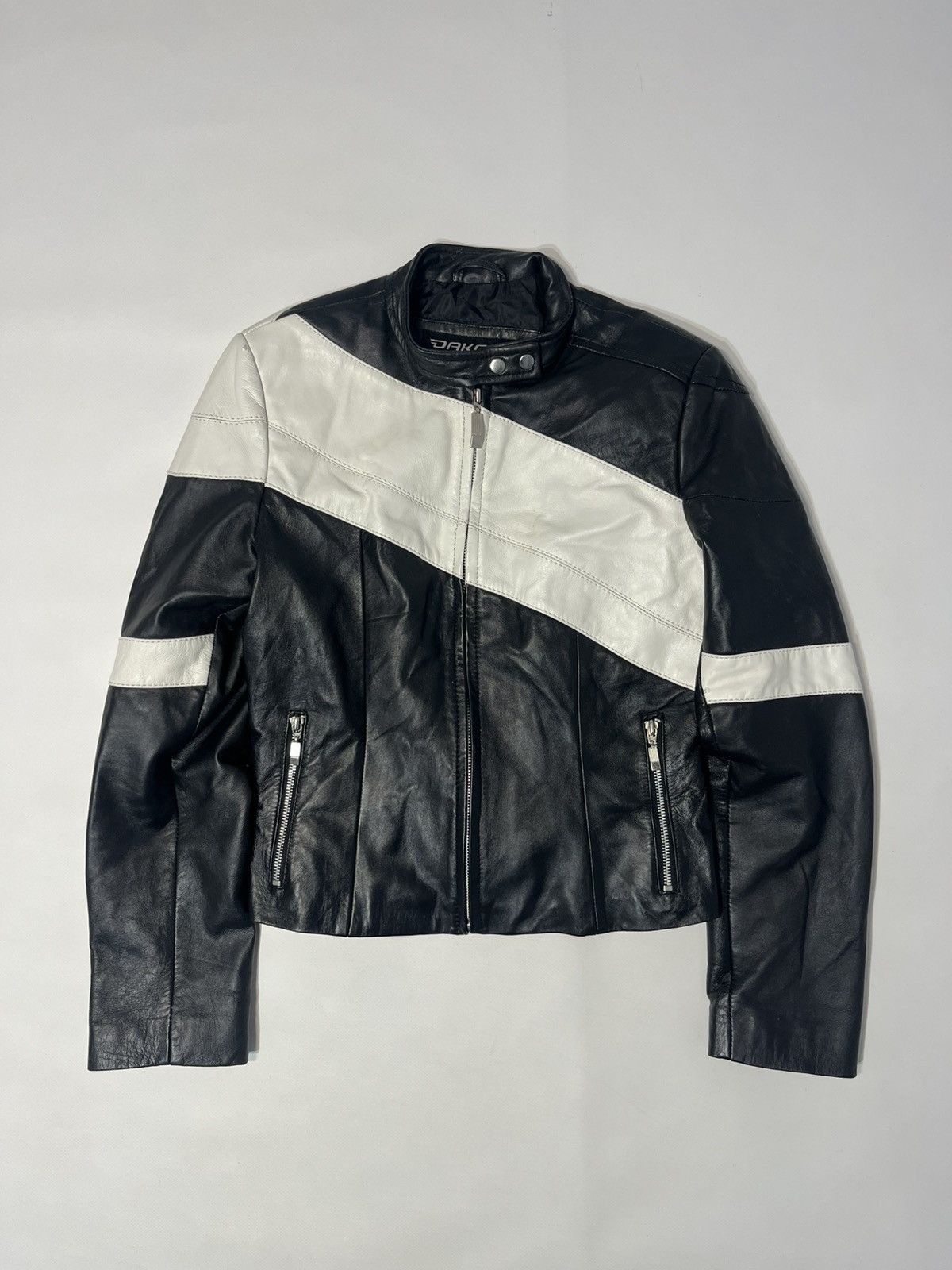Japanese Brand Vintage Dakota Real Leather Racing Jacket Size M / US 6-8 / IT 42-44 - 1 Thumbnail