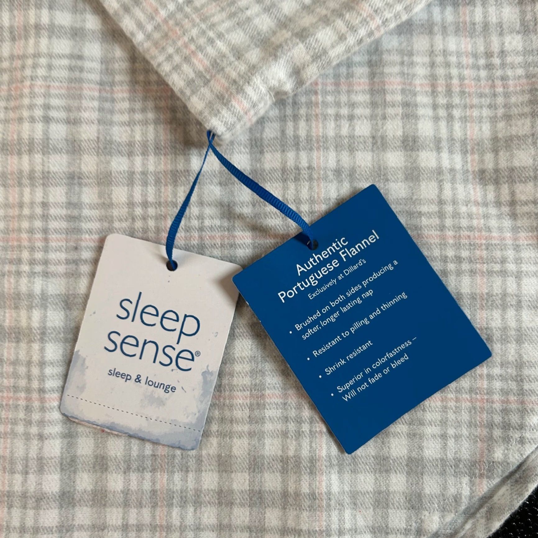 Vintage Sleep Sense Pajama Top Button Up Flannel Gray Plaid Womens Small NWT Size S / US 4 / IT 40 - 4 Thumbnail