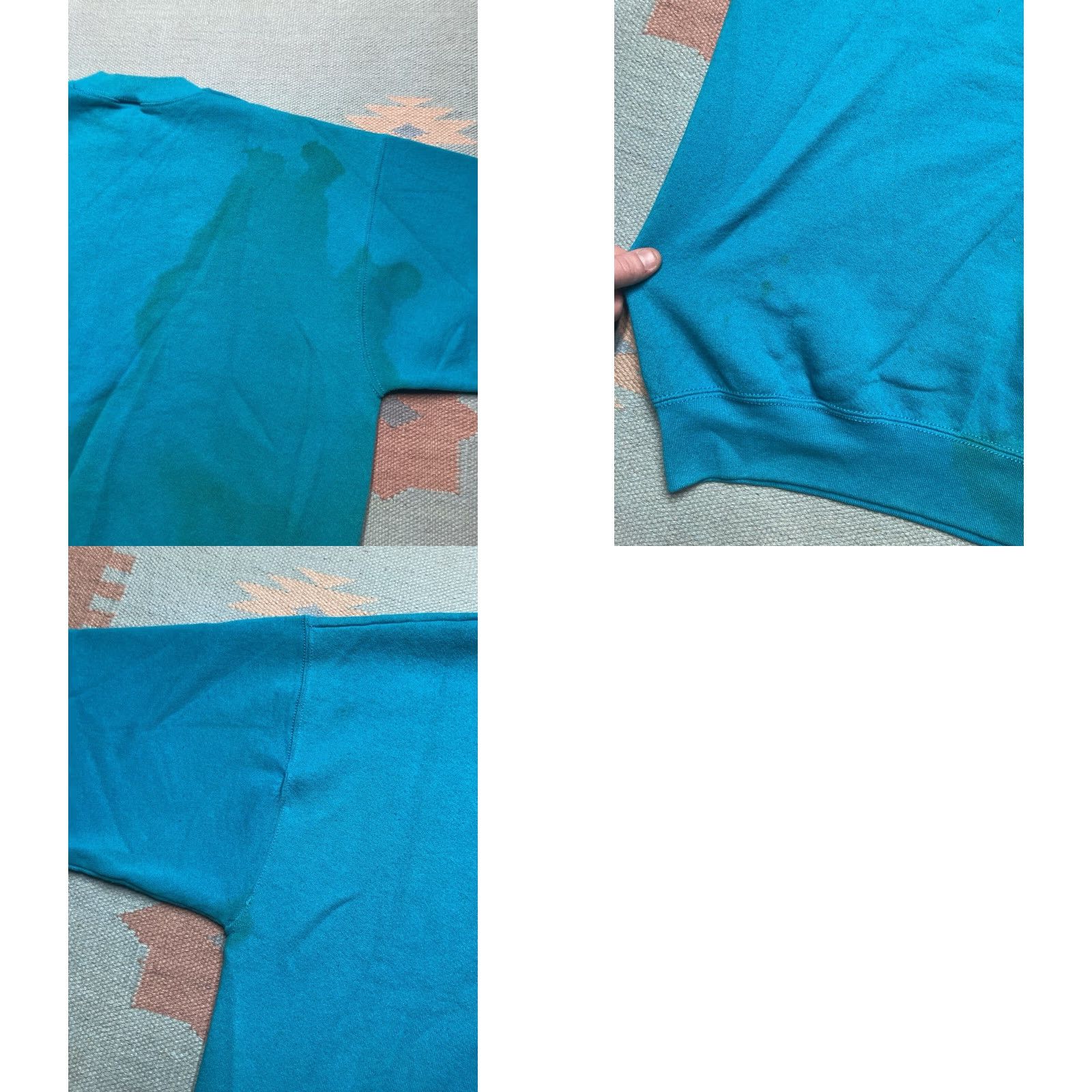 Vintage VINTAGE 90s crewneck sweatshirt blank plain teal blue pullover adult XL Sweatshirt Men XL Blue 90s Pullover Mens Size US XL / EU 56 / 4 - 8 Thumbnail