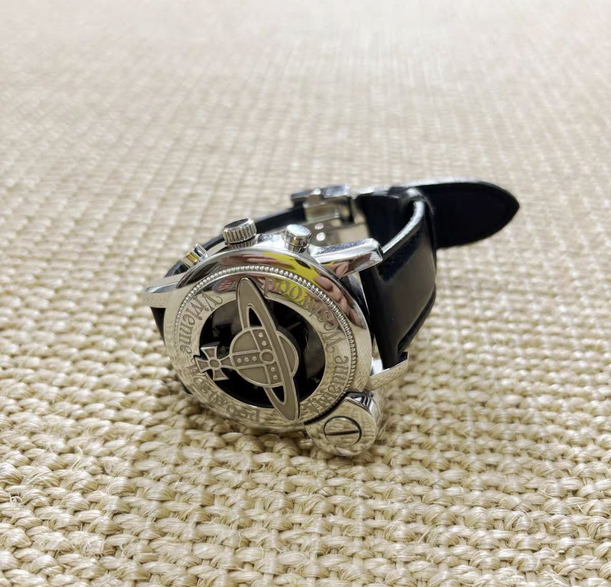 Vivienne Westwood Vivienne Westwood Sliding Saturn Black & Silver Watch J29 Size ONE SIZE - 3 Thumbnail