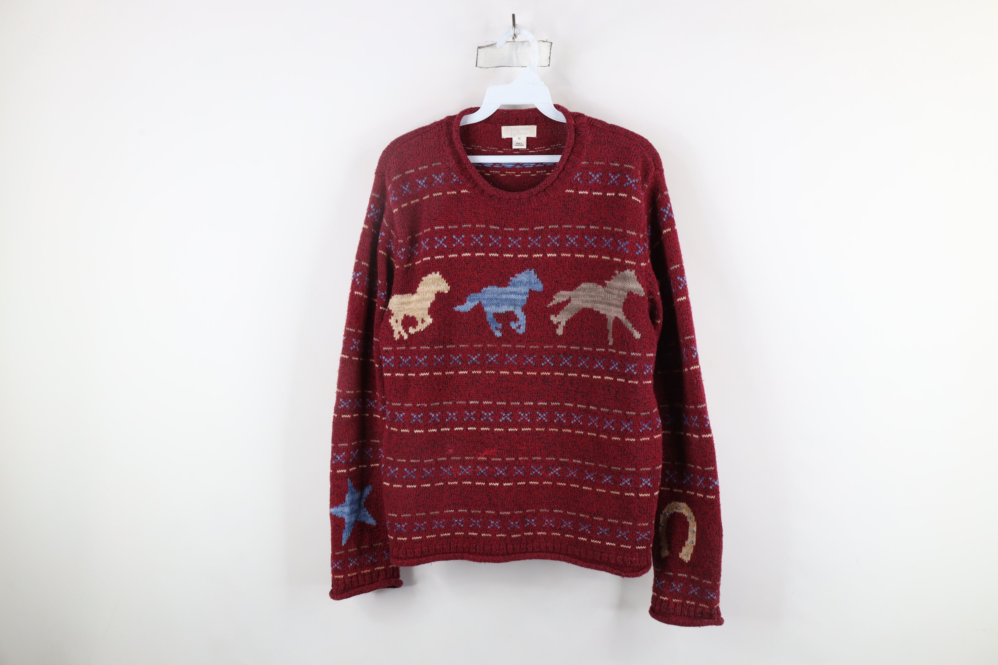 Vintage Vintage 90s Streetwear All Over Print Marled Knit Sweater Size M / US 6-8 / IT 42-44 - 1 Thumbnail