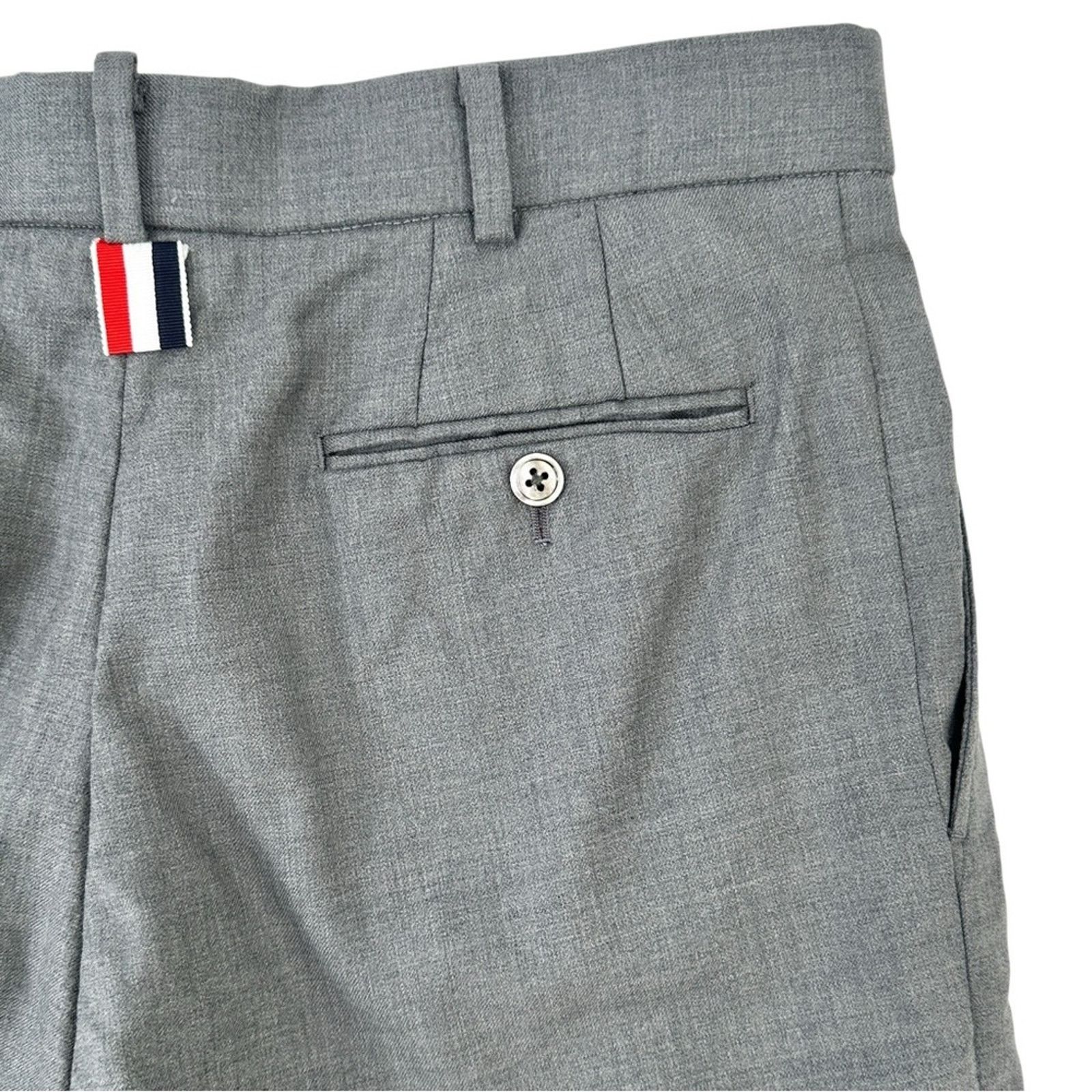 Thom Browne Gray Fold Over Cuffed Wool Dress Shorts Size US 32 / EU 48 - 4 Thumbnail