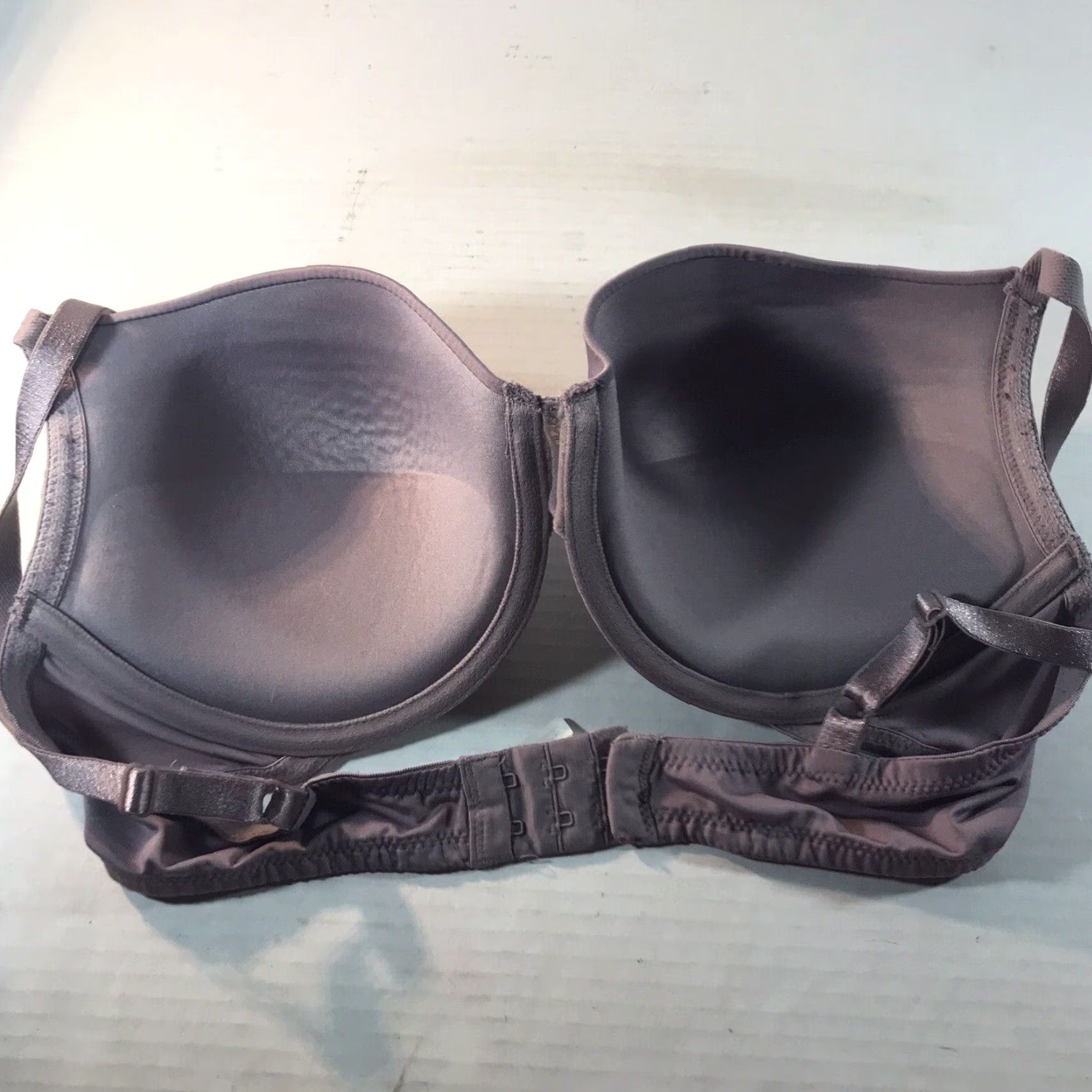 Vintage Maidenform Lilac Push Up Bra Womens 38D Purple Padded Underwire Lace Size ONE SIZE - 2 Thumbnail
