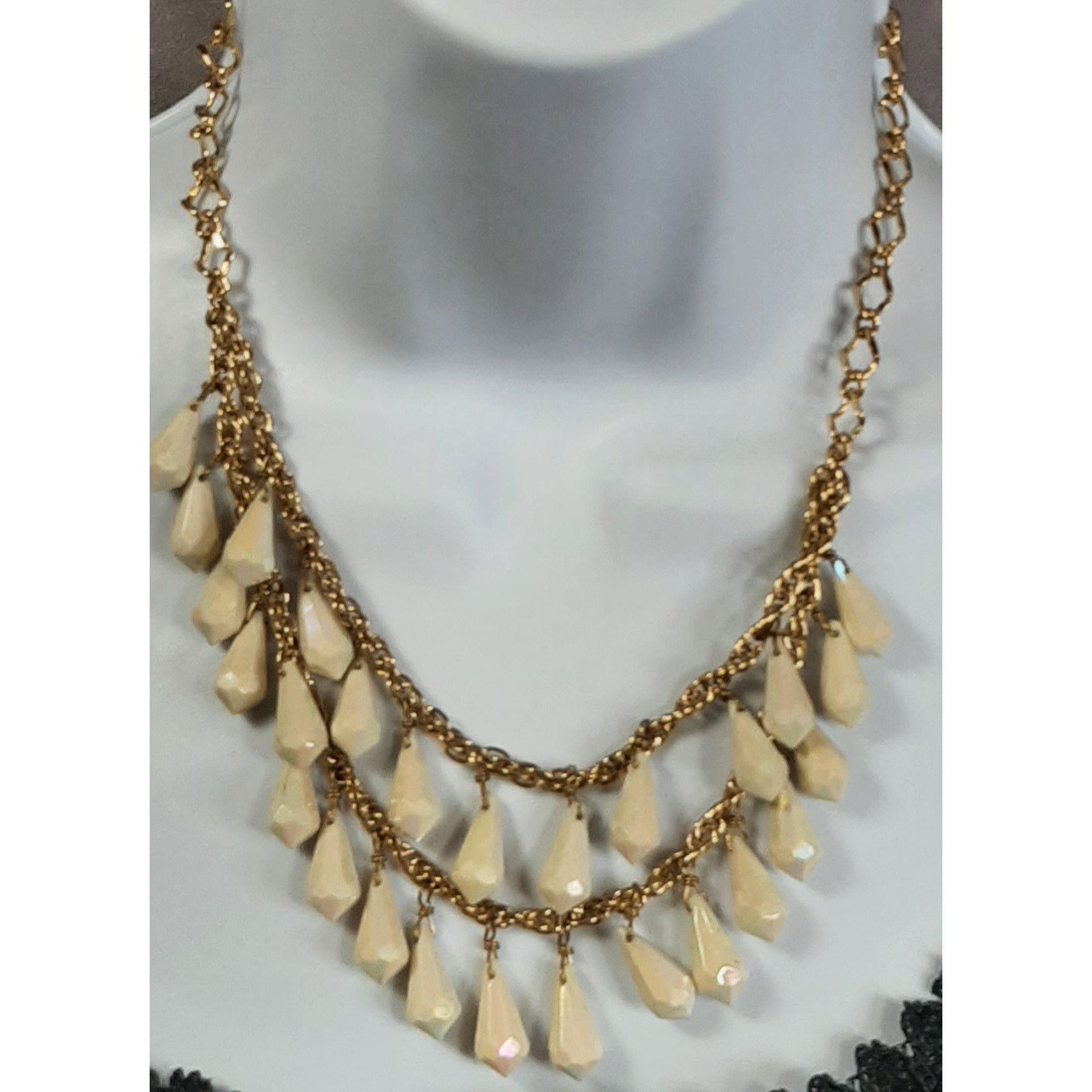 Kate Spade Kate Spade Layered Gold-Tone Necklace With Cream Teardrop Be Size ONE SIZE - 1 Thumbnail