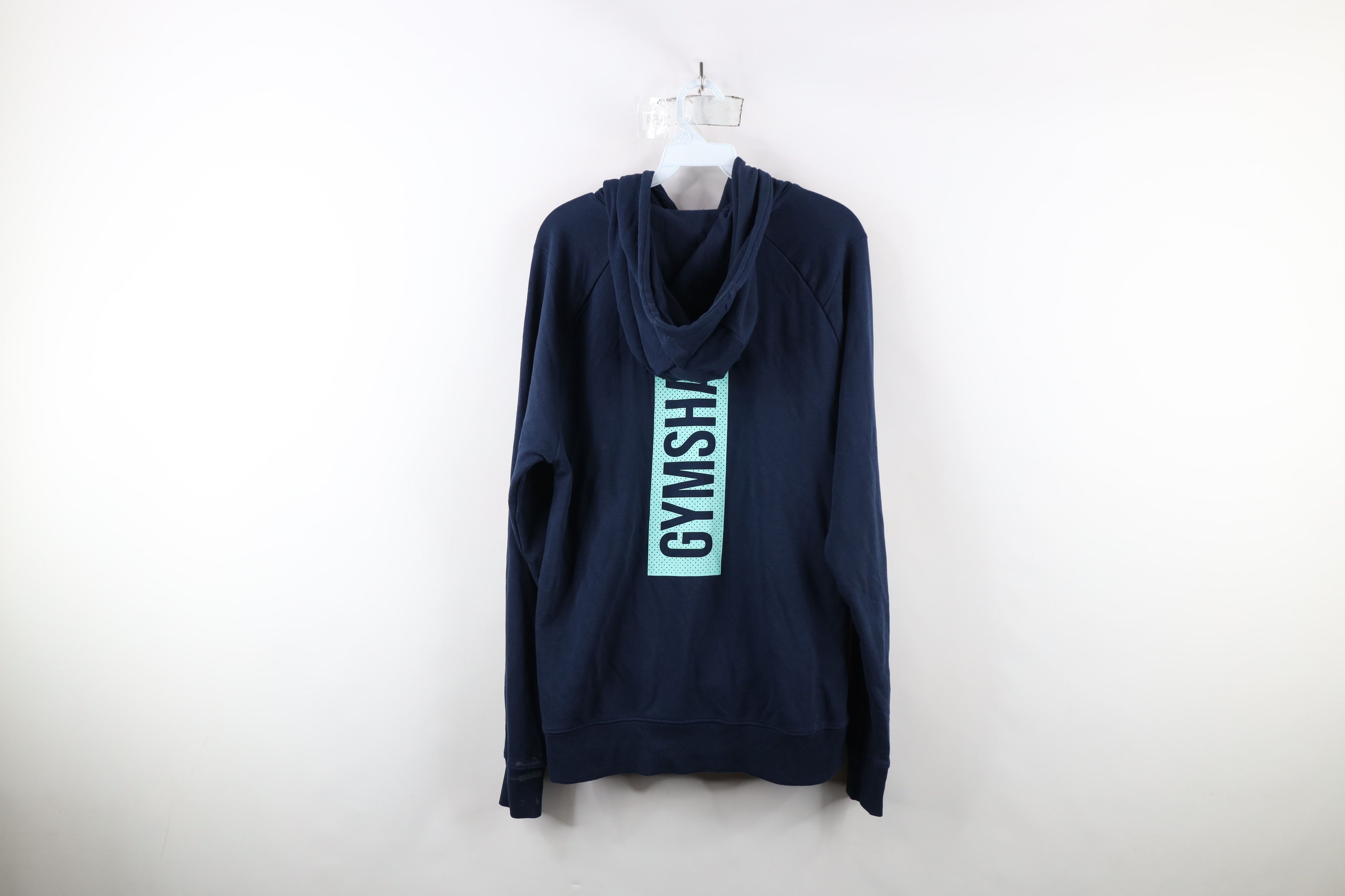 Gymshark × Vintage Gymshark Spell Out Lightweight Gym Hoodie Sweatshirt Blue Size US M / EU 48-50 / 2 - 12 Thumbnail