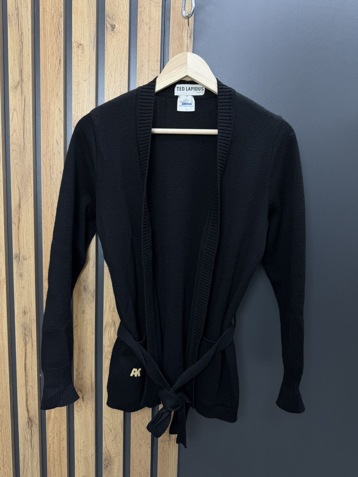 TED LAPIDUS Vintage Ted Lapidus Paris Wool Cardigan Belted Akris Size 44 Size M / US 6-8 / IT 42-44 - 1 Thumbnail