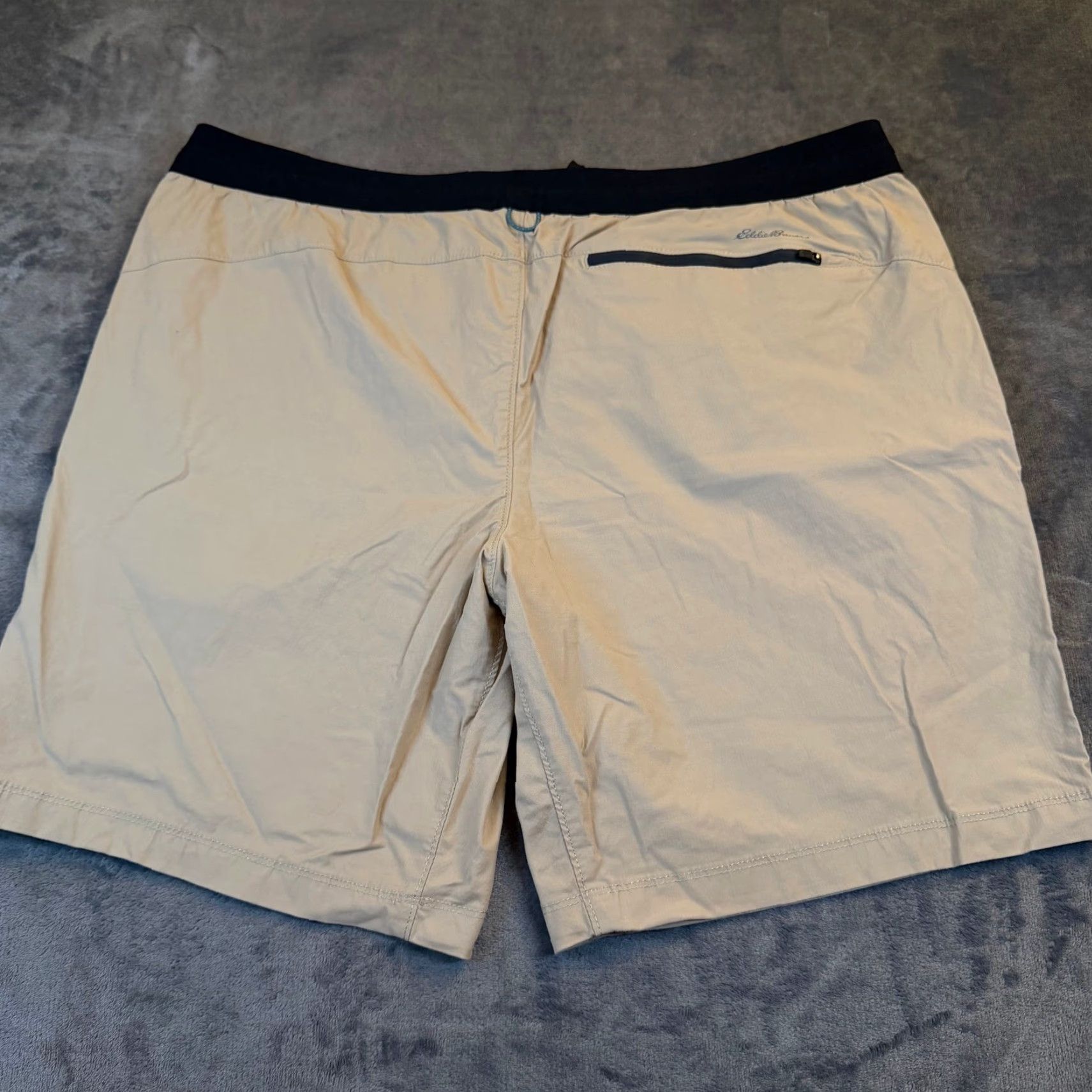 Eddie Bauer Eddie Bauer Horizon Guide Shorts Mens 2XL Tan Elastic Waist Lightweight Nylon Chino Casual Travel Mens 2XL Beige Outdoor Stretch Size US 42 / EU 58 - 3 Thumbnail