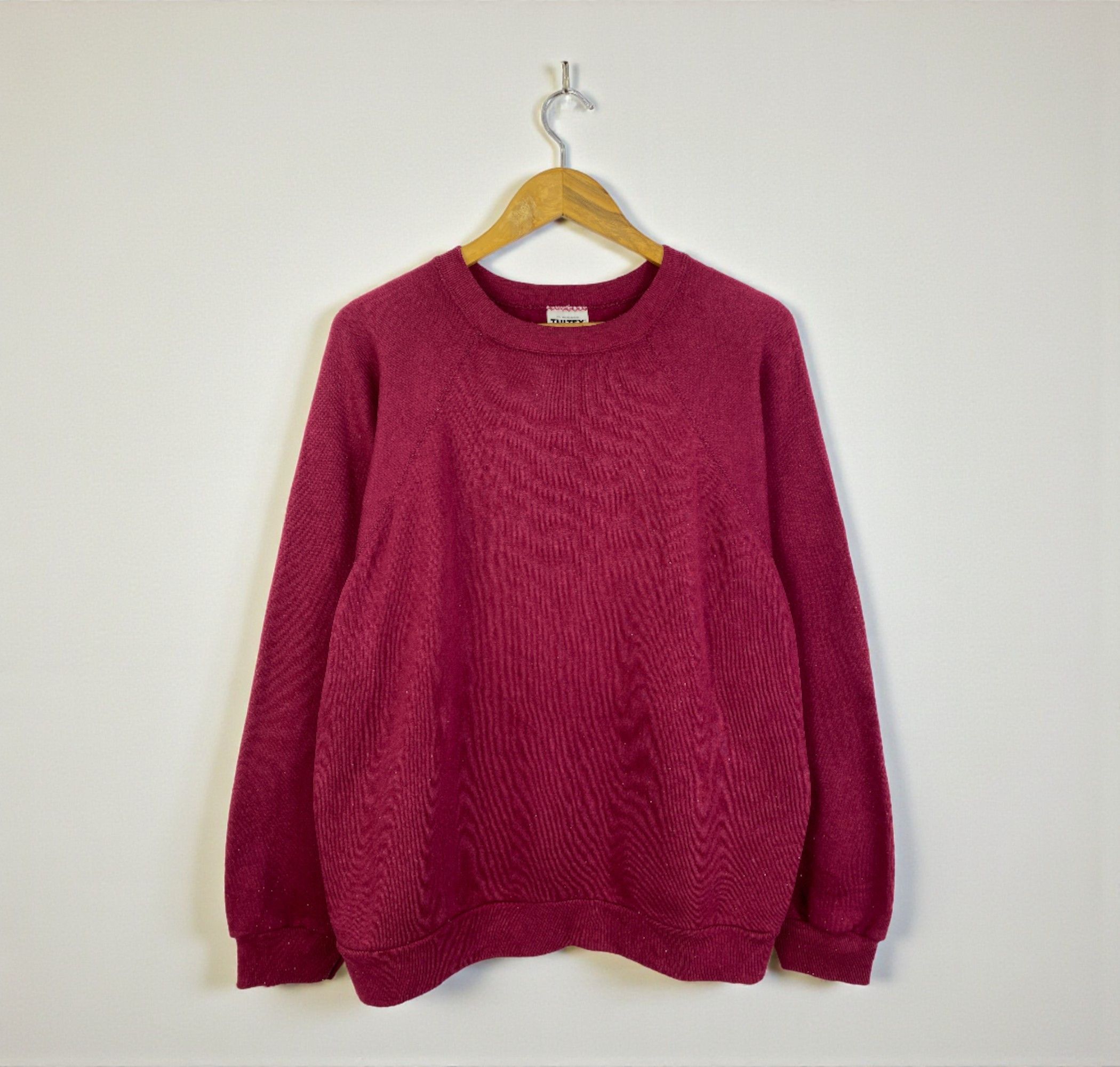 Vintage Vintage 90s Tultex Plain Pullover Sweatshirt SH0283 Size US XL / EU 56 / 4 - 1 Thumbnail