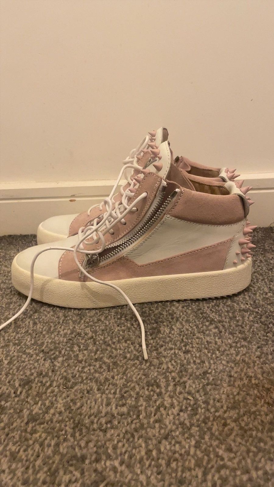 Giuseppe Zanotti Giuseppe Zanotti “Kriss” Studded Side-Zip Mid-Top Sneakers Size US 8 / IT 38 - 3 Thumbnail