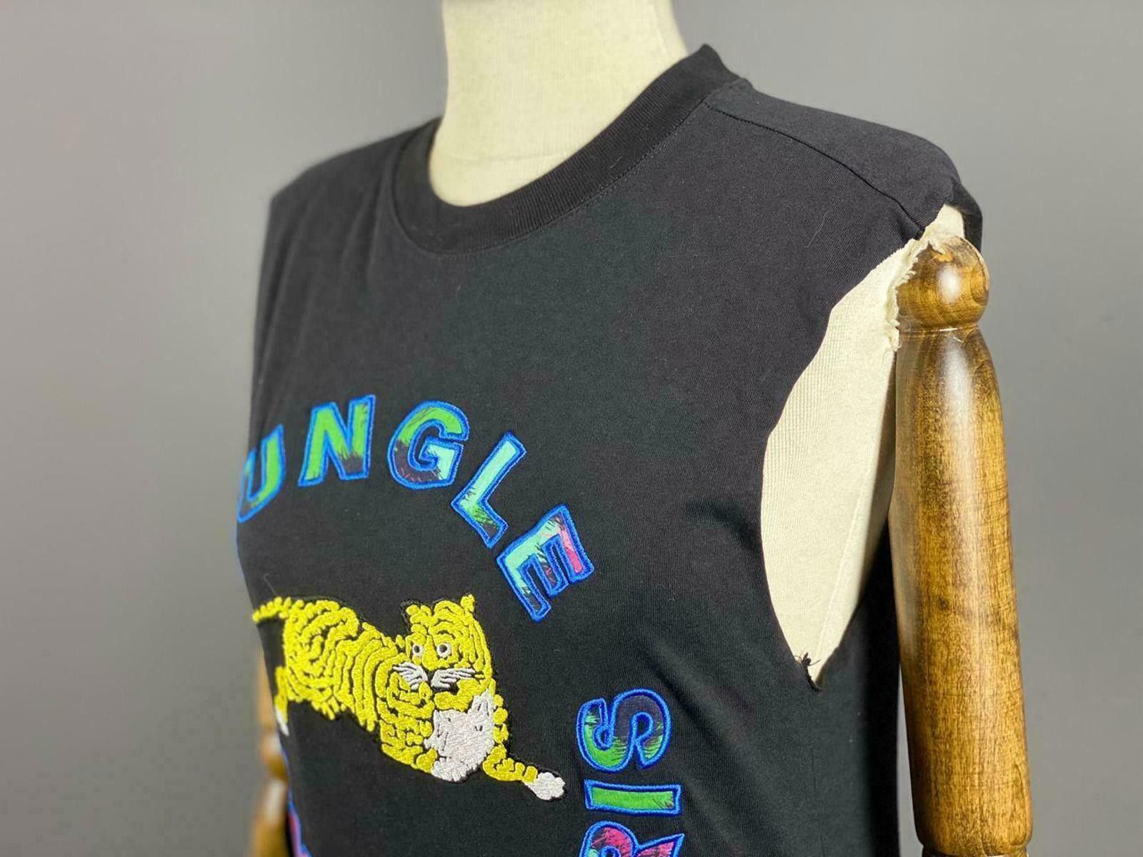 Designer Kenzo X H&M Black Tiger Big Logo Vest Casual T-Shirt Size XS Size US XS / EU 42 / 0 - 2 Thumbnail