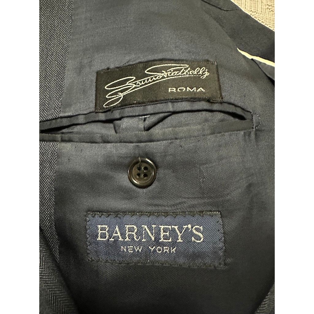 Bruno Piattelli Bruno Piattelli for Barney's navy cashmere wool suit Size 40R - 2 Thumbnail