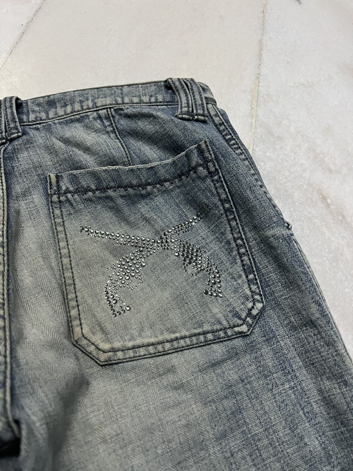 If Six Was Nine 💥Flare💥Roar Love & Peace Stripe Jeans Size US 29 - 19 Thumbnail