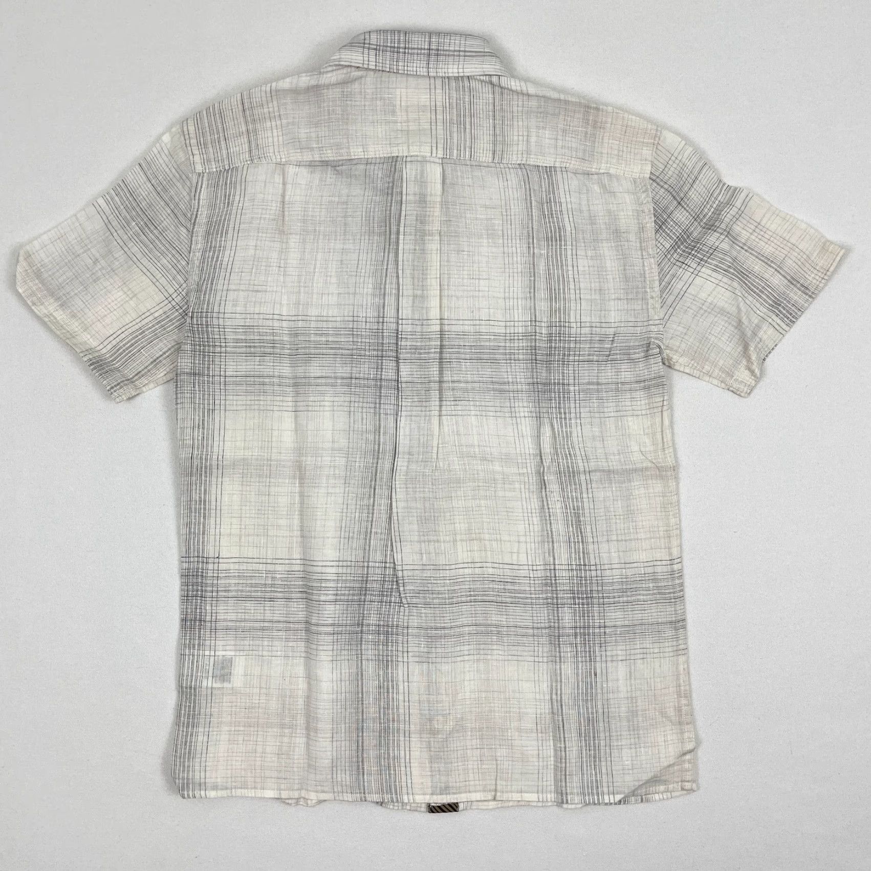 Billy Reid Billy Reid Banks Shirt Mens XS White Line Plaid Linen Button Up Short Sleeve NEW Size US XS / EU 42 / 0 - 7 Thumbnail