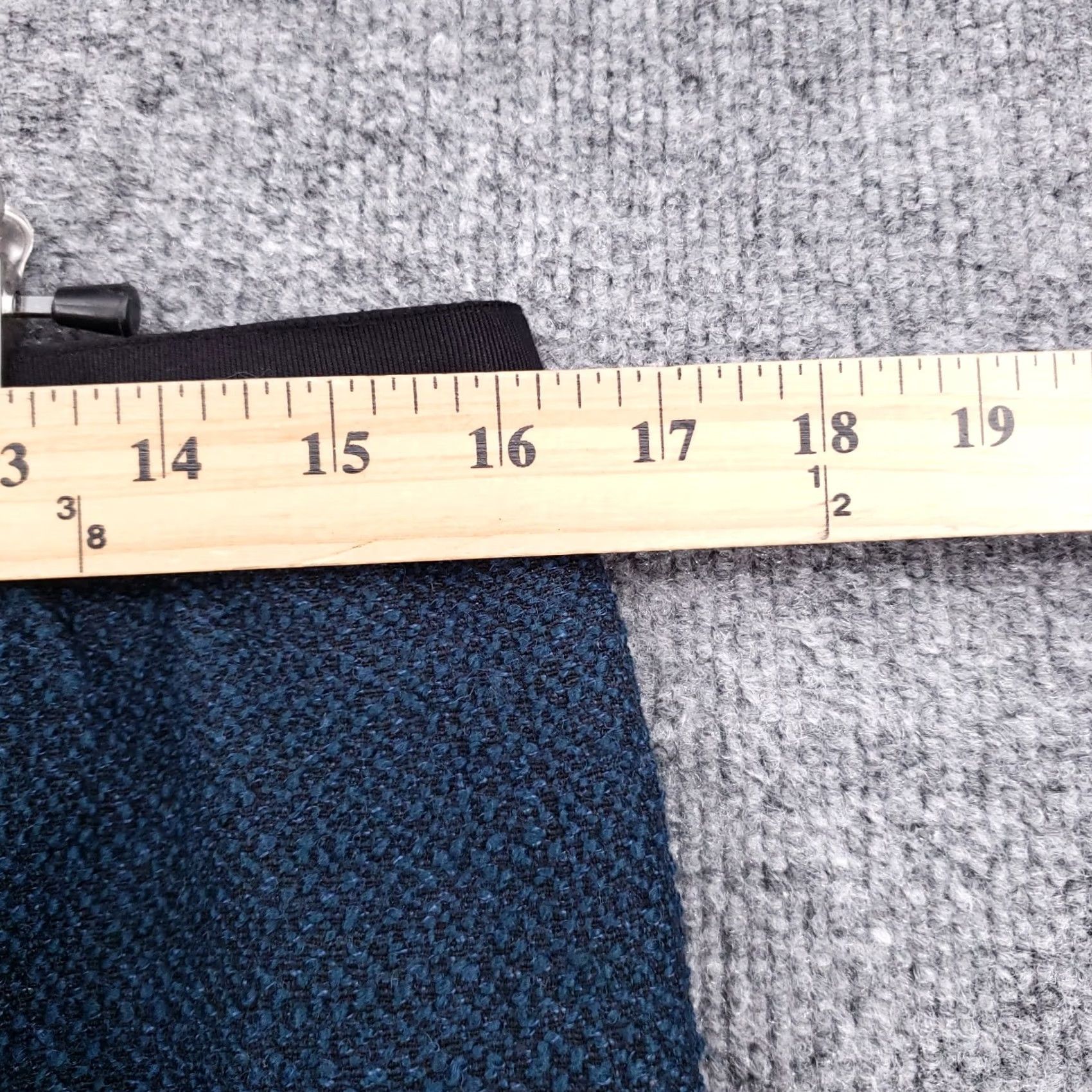Talbots Talbots Skirt Womens 10 Blue Mini Wool Blend Straight Pencil Zip Back Stretch Size 32" / US 10 / IT 46 - 5 Thumbnail