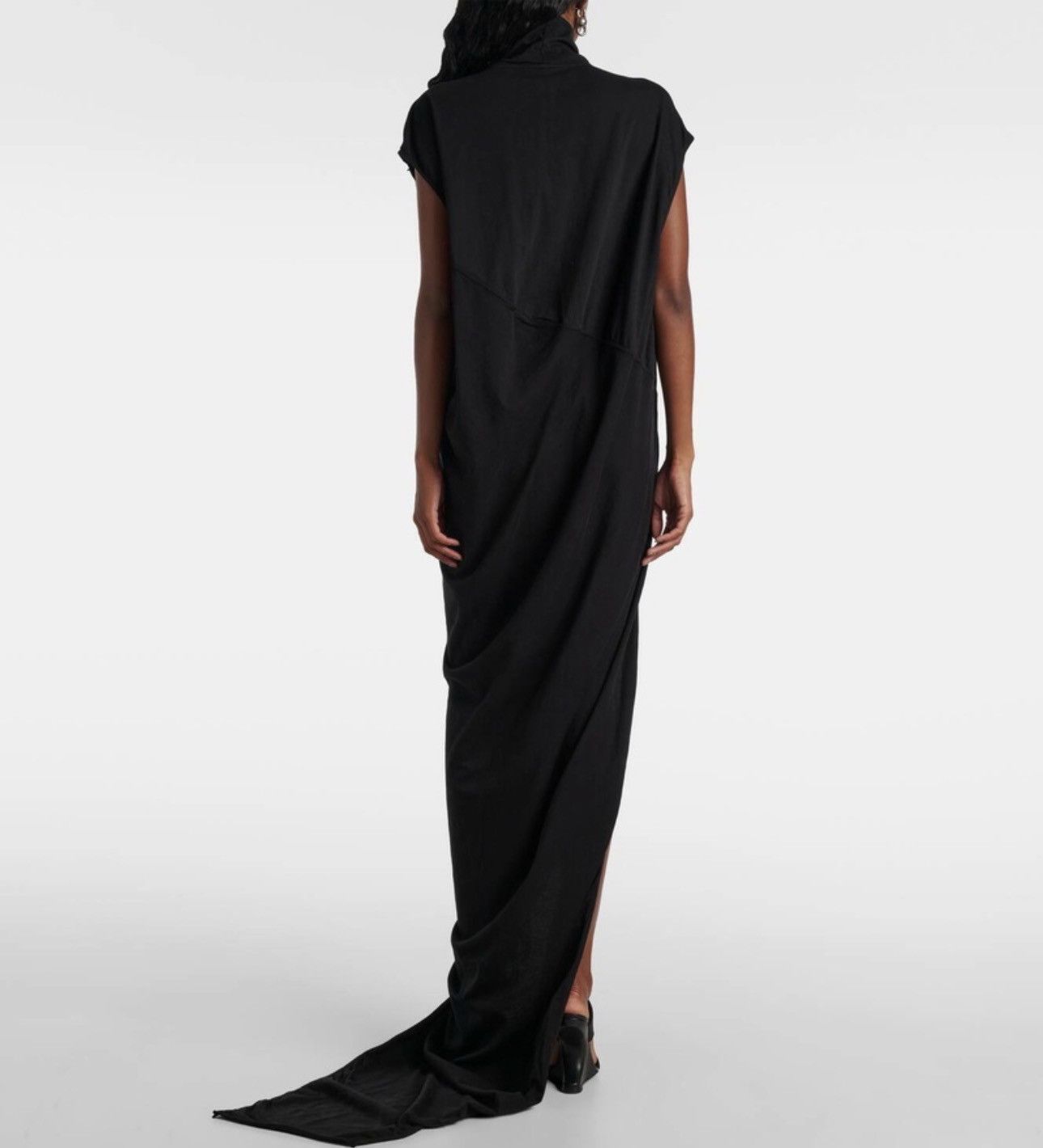 Rick Owens Drkshdw RICK OWENS PORTERVILLE RUNWAY EDFU T DRESS IN BLACK Size L / US 10 / IT 46 - 4 Thumbnail