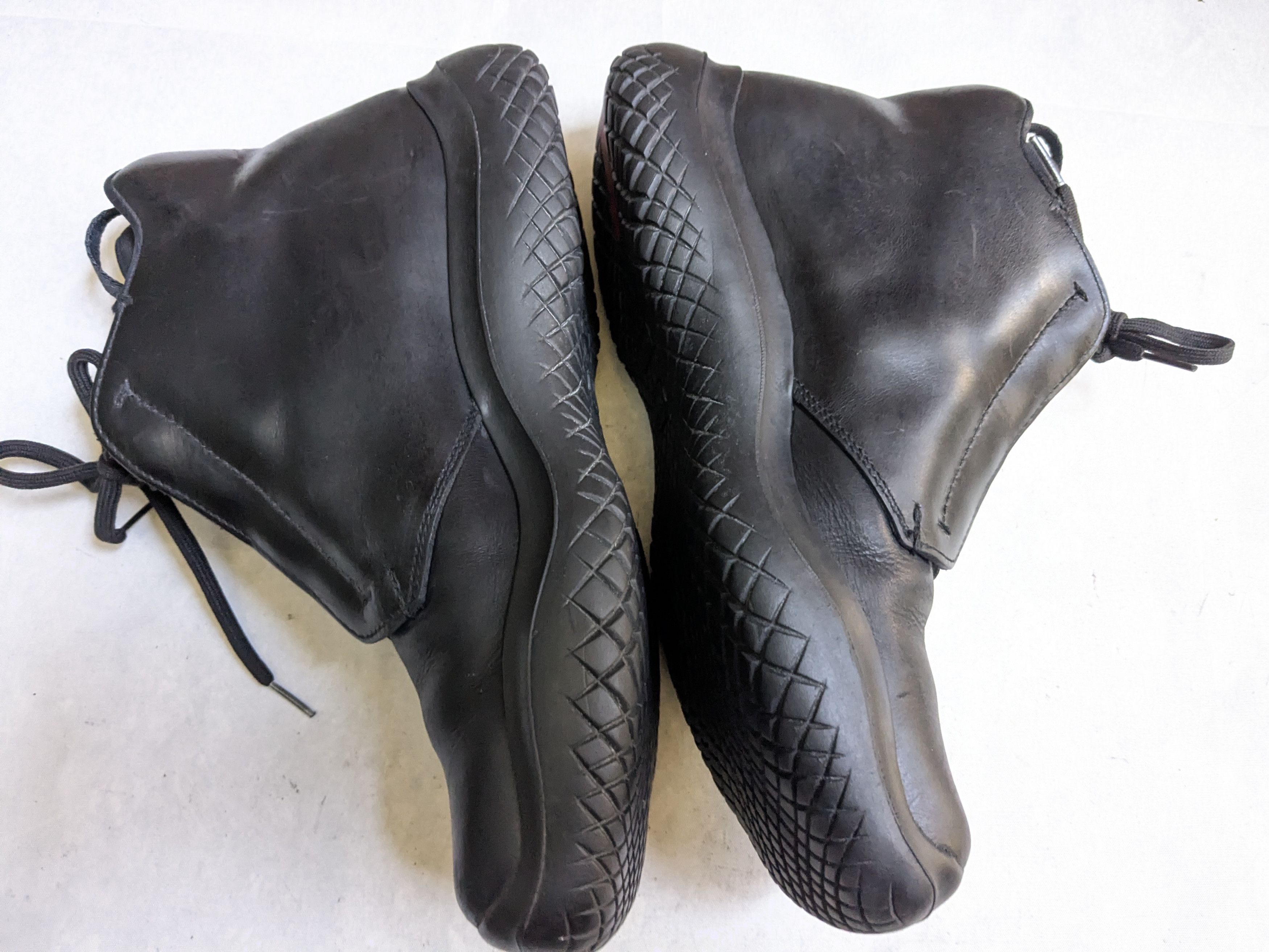Prada Prada Boots Black Leather 10 High Tops Vibram Y2K Size US 10 / EU 43 - 12 Thumbnail