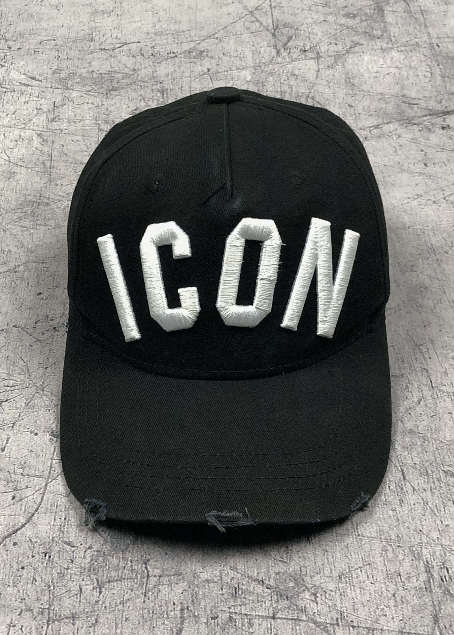 Pre-owned Dsquared2 Vintage  Icon Volume Embroidered Logo Cap Y2k In Black