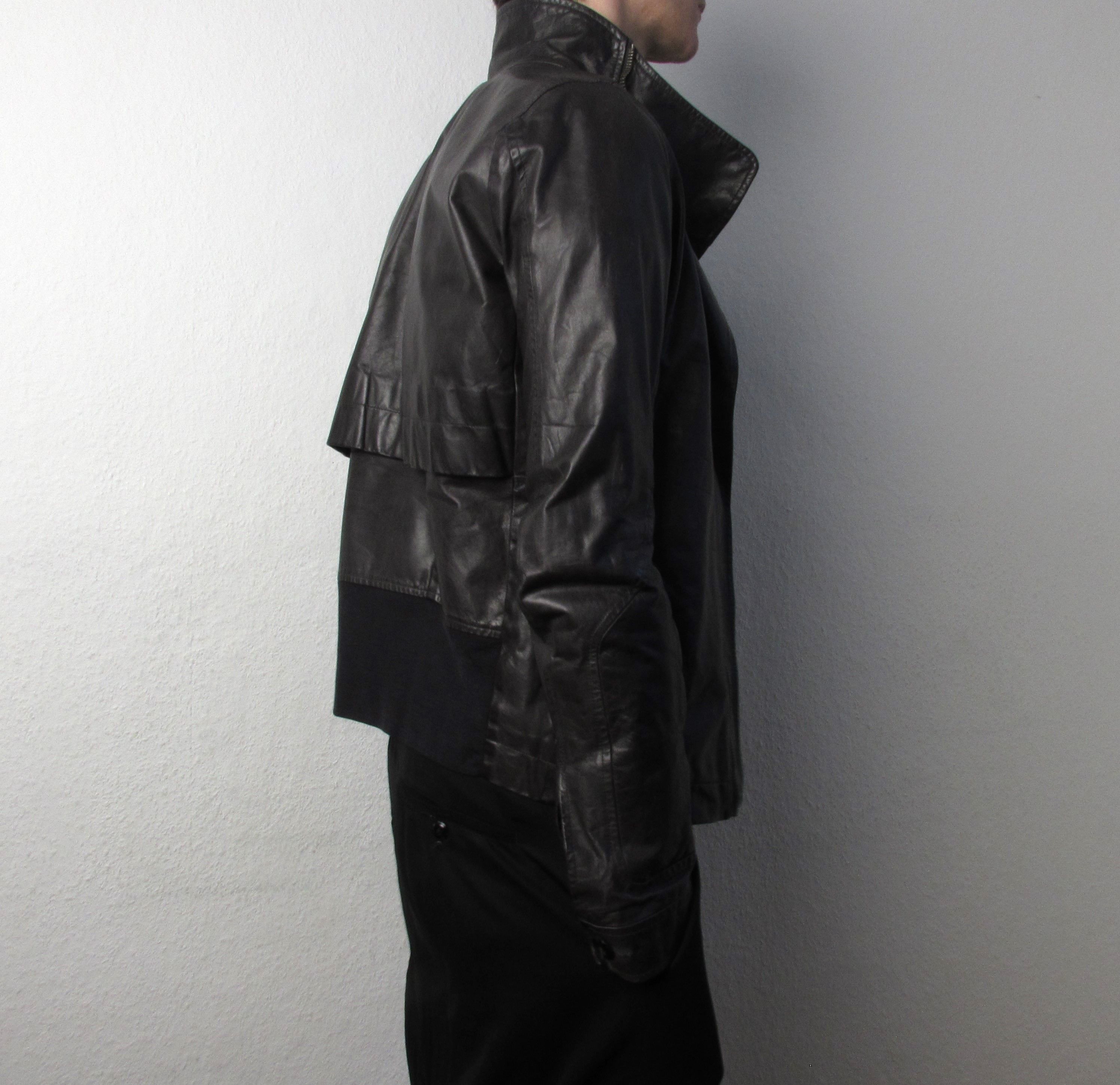 Rick Owens BAUHAUS LEATHER JACKET | Grailed