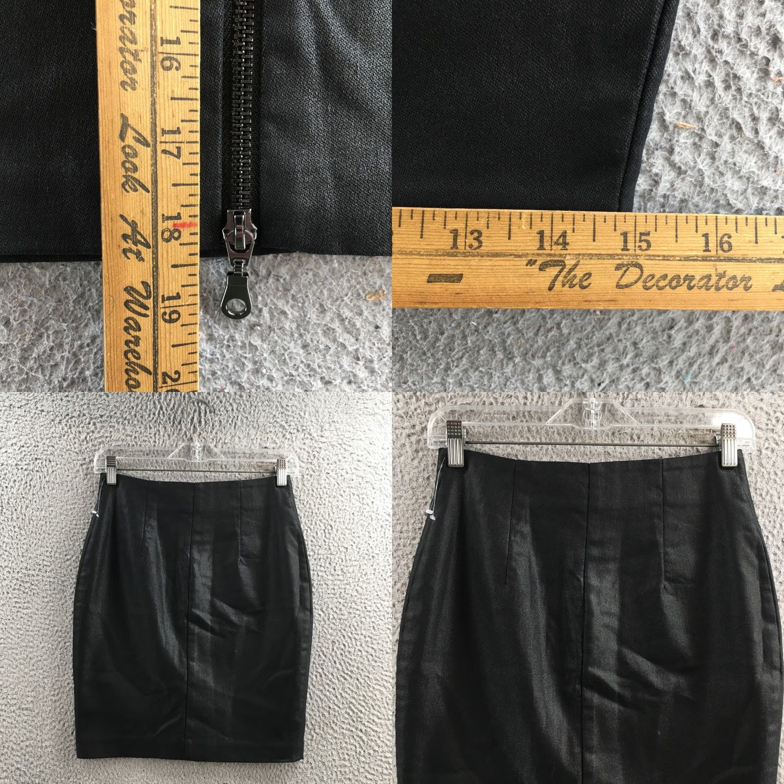 H&M H&M Straight & Pencil Skirt Womens 6 Black Cotton Blend Flat Front Casual Zipper Skirt Women Black 6 Knee Length Mens? Size 28" / US 6 / IT 42 - 8 Thumbnail