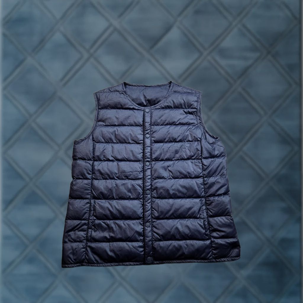 Outdoor Voices Outdoor Voices Puffer Vest Mens M Blue Down Quilted Snaps Front Pockets Vest Size US M / EU 48-50 / 2 - 1 Thumbnail