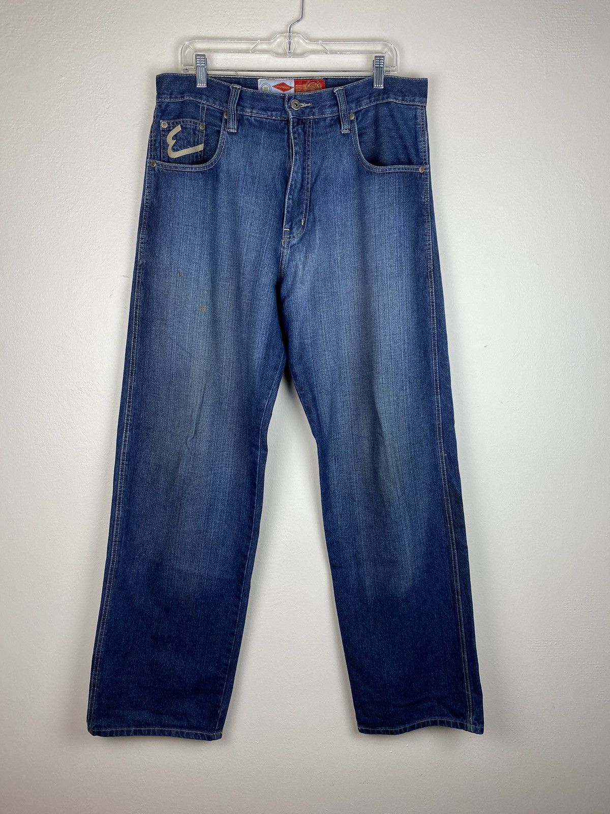 Japanese Brand Vintage Evolution Jeans Back Design Embroidered Denim Jeans Size US 34 / EU 50 - 2 Thumbnail
