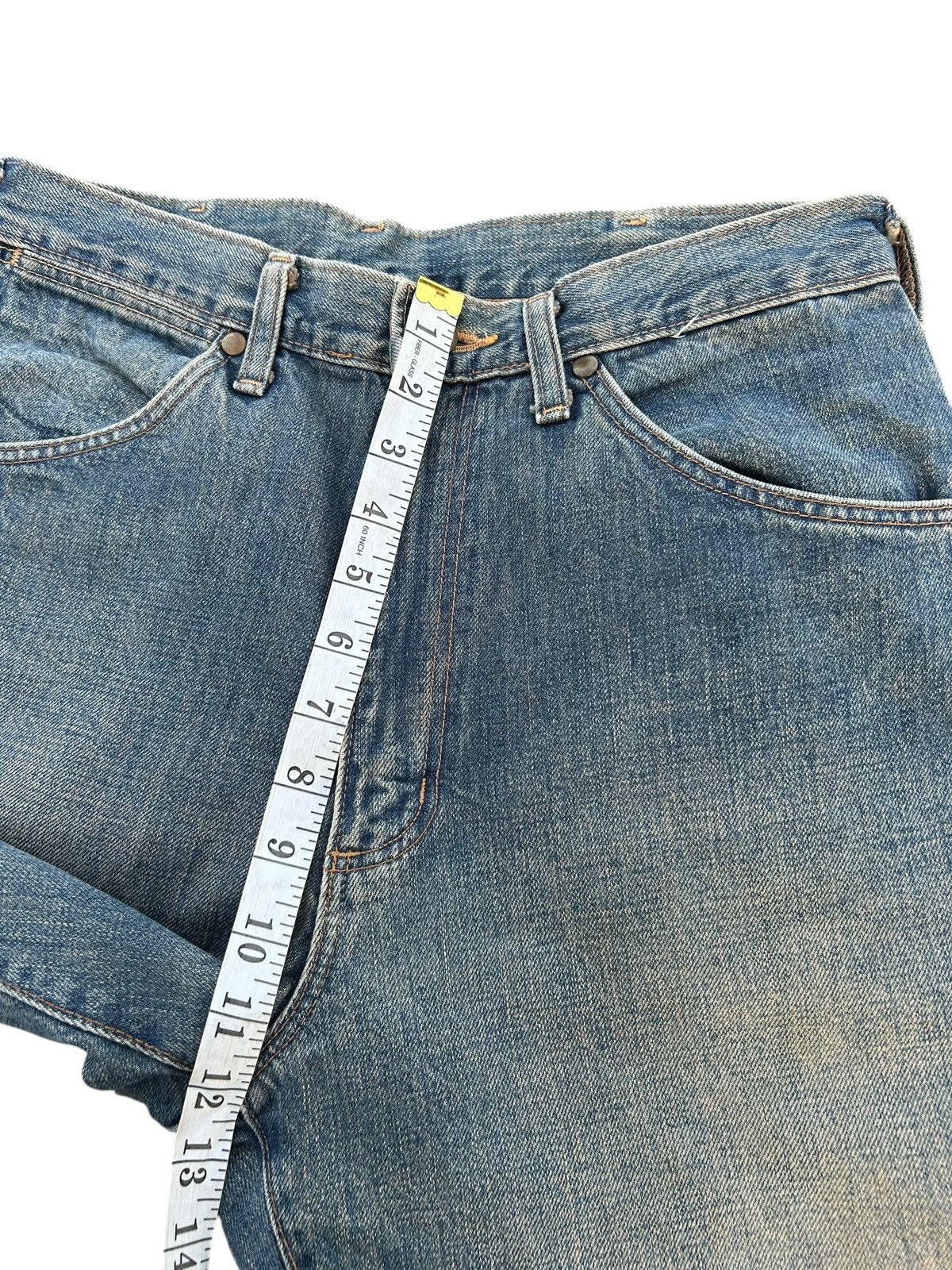 Japanese Brand × Vintage × Wrangler Wrangler Selvedge Baggy Distressed Denim Jeans Size US 30 / EU 46 - 15 Thumbnail