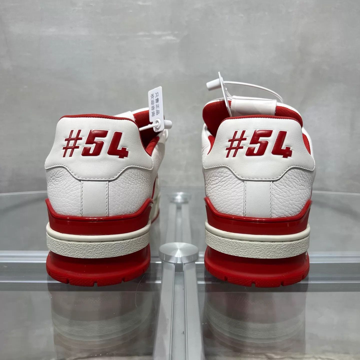 Louis Vuitton LV Trainer White Red Cement UK9 New Boxed YH27713 Size US 10 / EU 43 - 6 Thumbnail