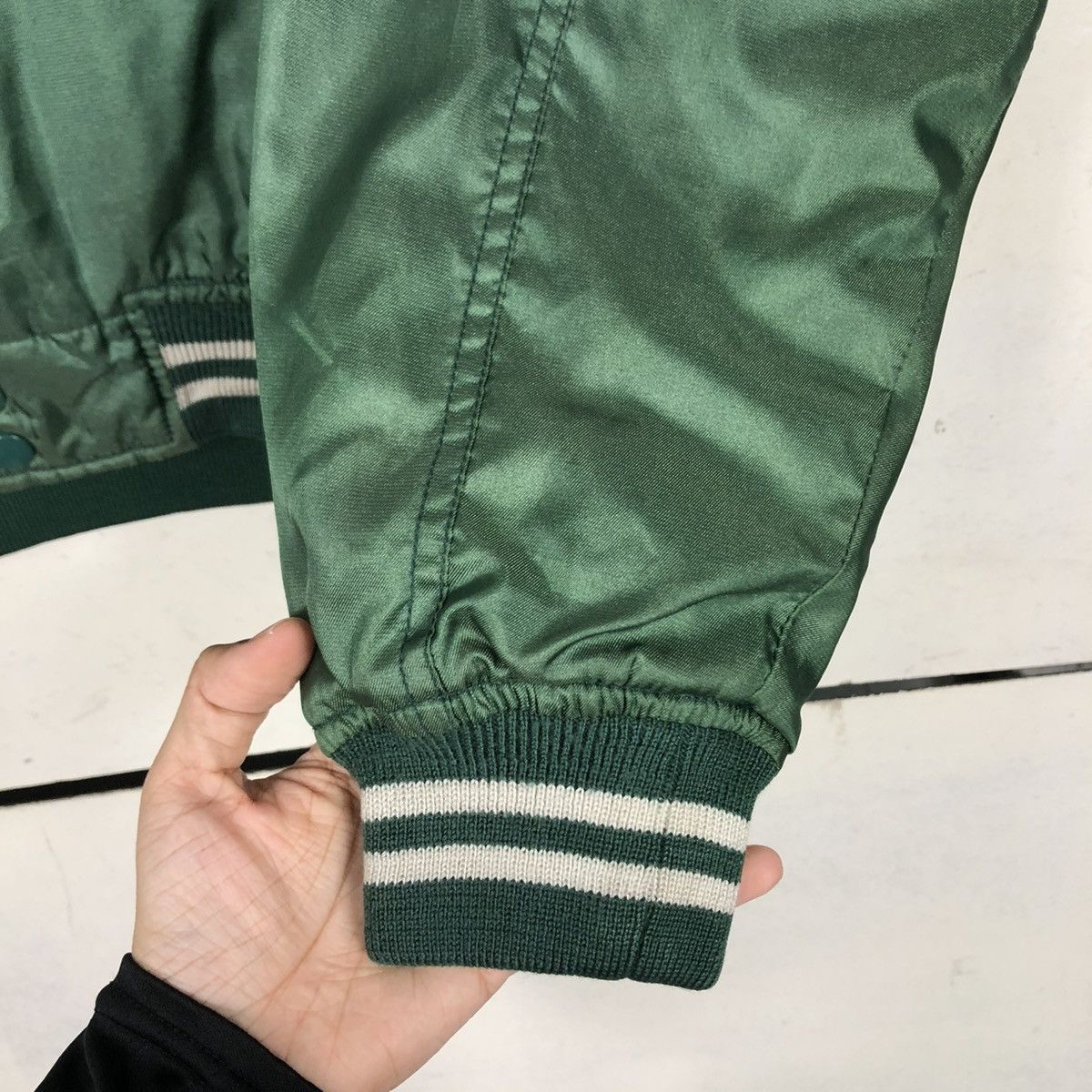 Japanese Brand 🔥SPORTSWEAR BOMBER JACKET MAJOR LEAGUE SPELL OUT BACK HIT Size US M / EU 48-50 / 2 - 19 Thumbnail