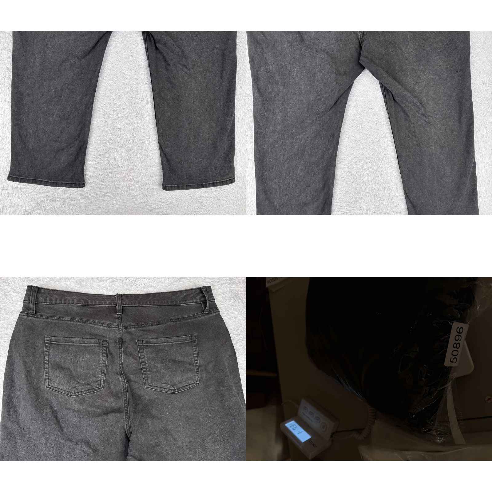 Style & Co Style & Co Curvy Capri Jeans Womens 18W Black Gray Stretch Denim Plus Size Jeans Size 40" / US 18 - 10 Thumbnail