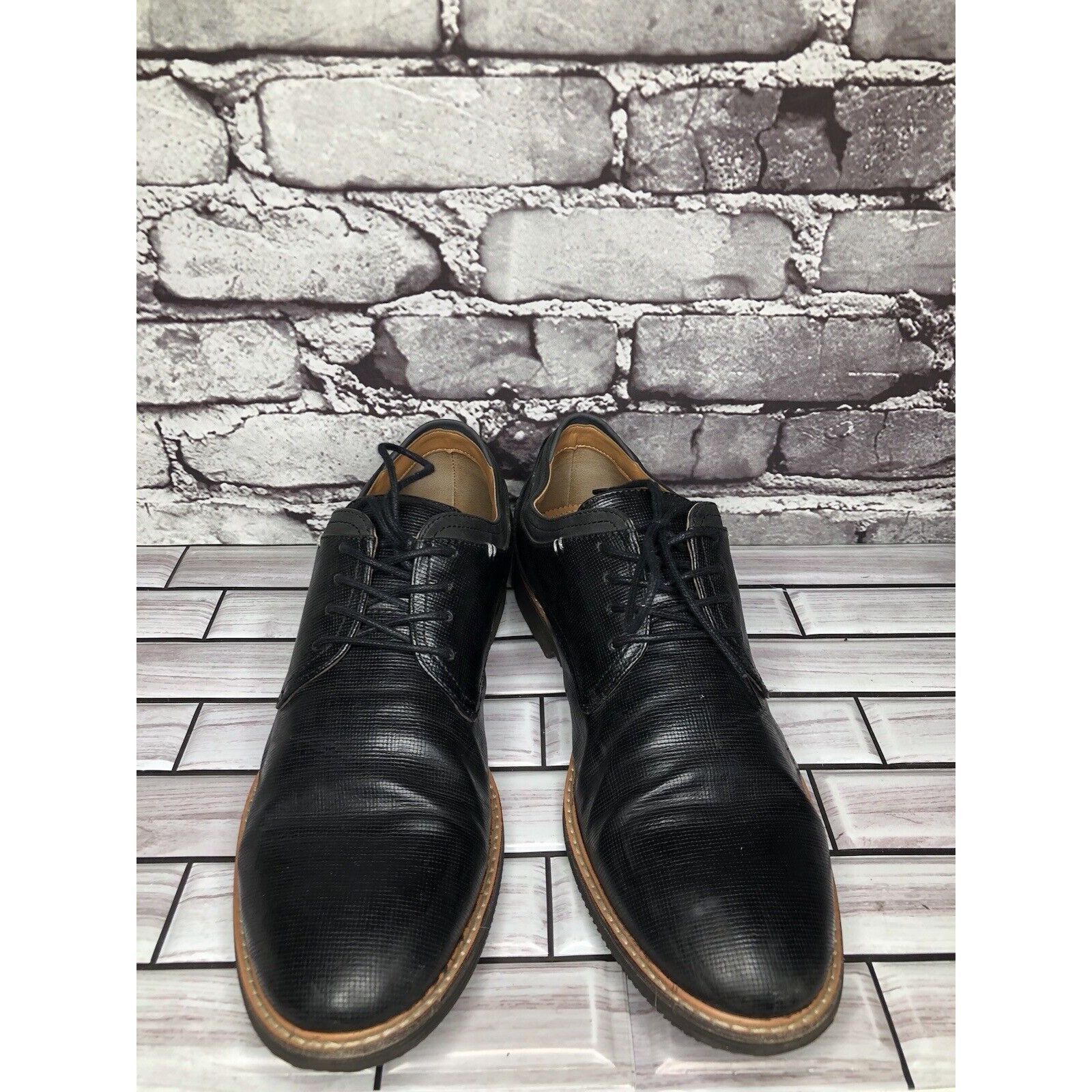 Other Aldo Circa 1972 Black Leather Oxfords Lace Up Dress Shoes Me Size US 9 / EU 42 - 10 Thumbnail