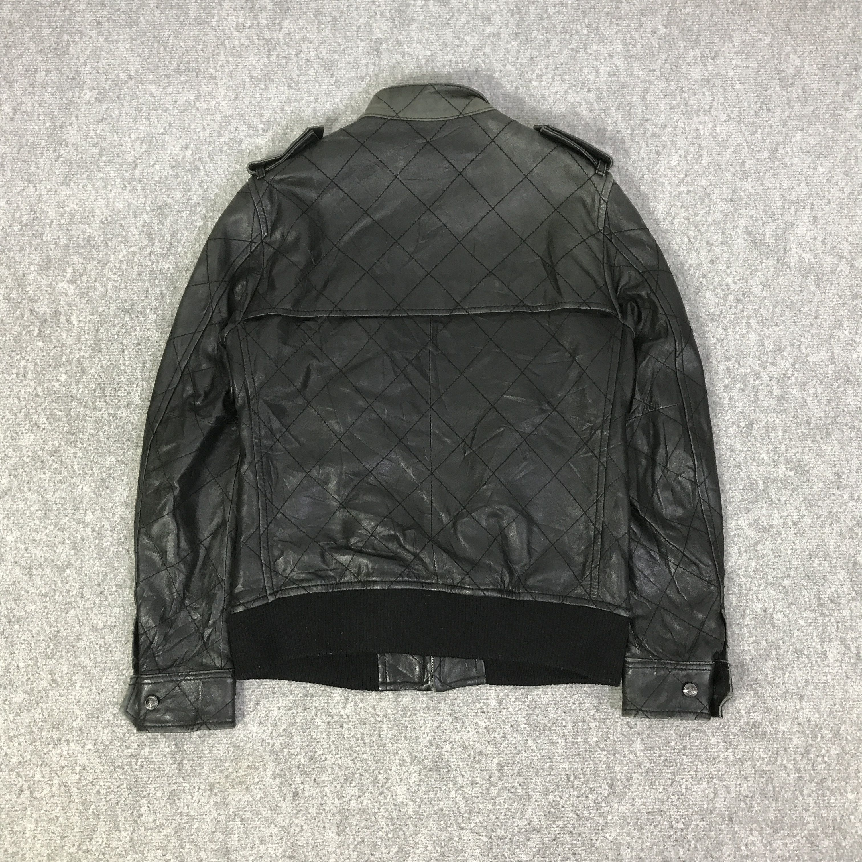 Takeo Kikuchi TAKEO KIKUCHI BLACK FADED LEATHER JACKET K81B20 Size US L / EU 52-54 / 3 - 3 Thumbnail