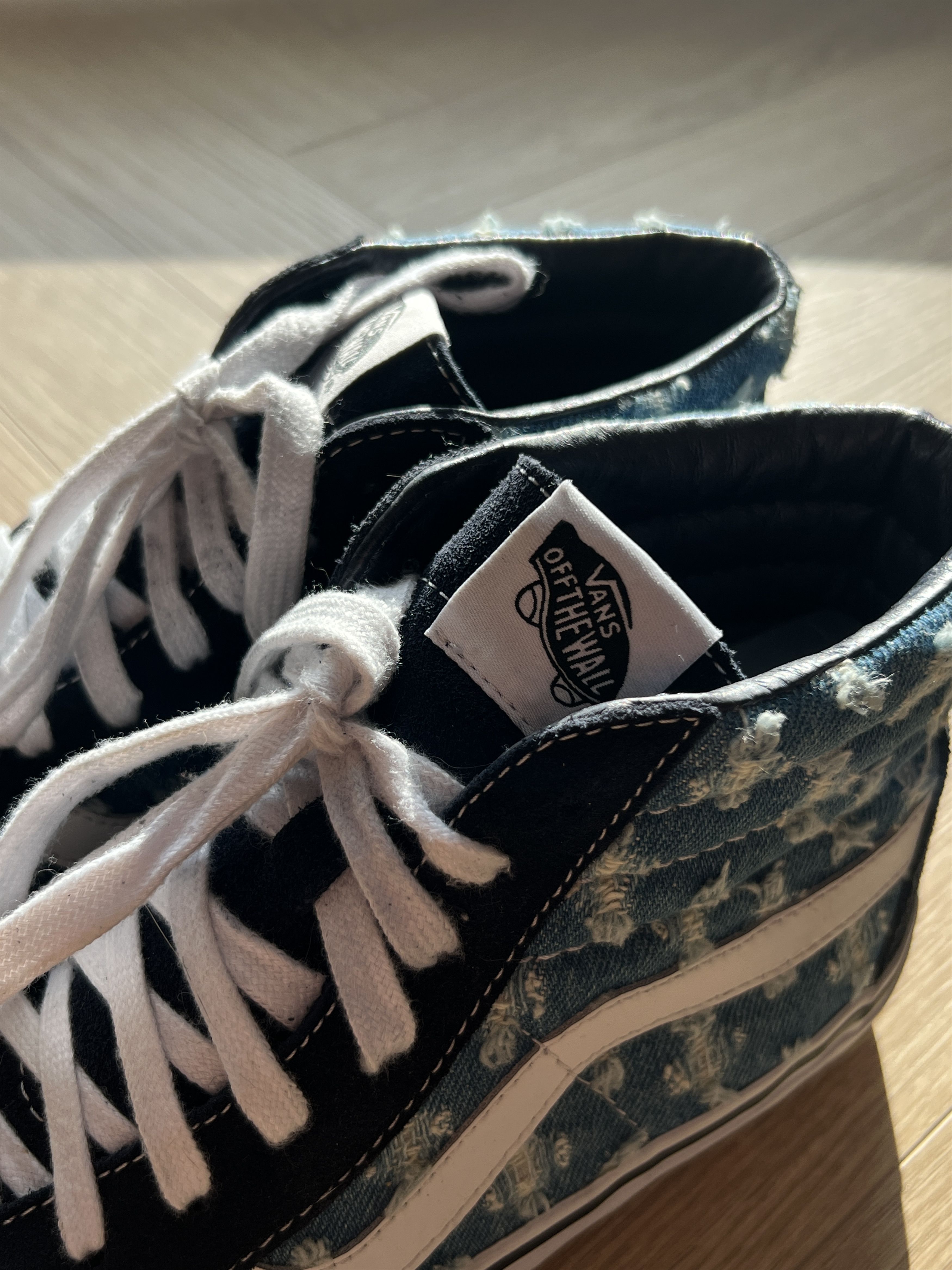 Supreme × Vans Supreme Vans Hi-Top Shoes Blue Denim Jeans SK8 Size US 8 / EU 41 - 6 Thumbnail