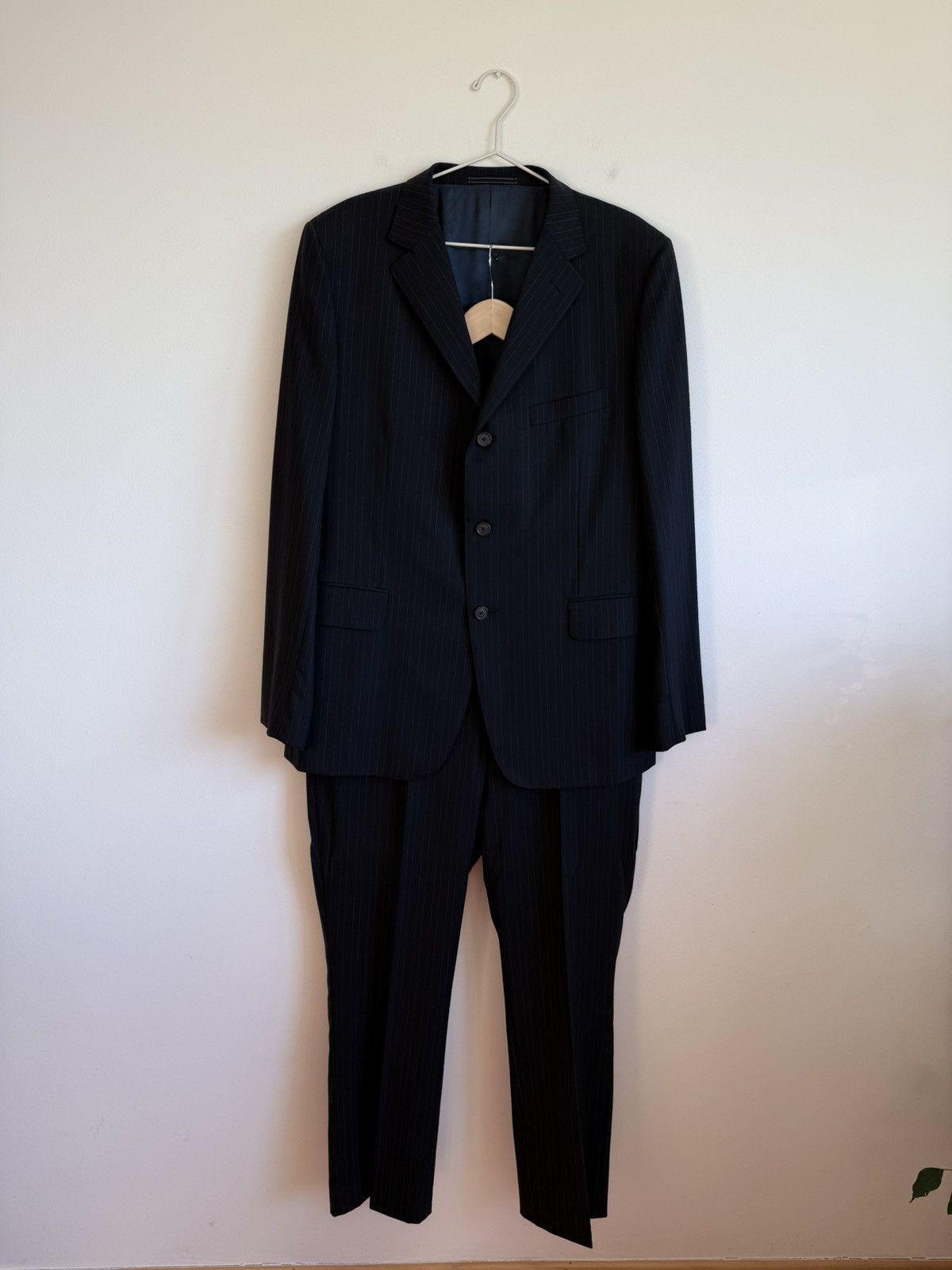 Gucci Gucci Navy Wool Stripes Suit 54 Size 54R - 1 Thumbnail