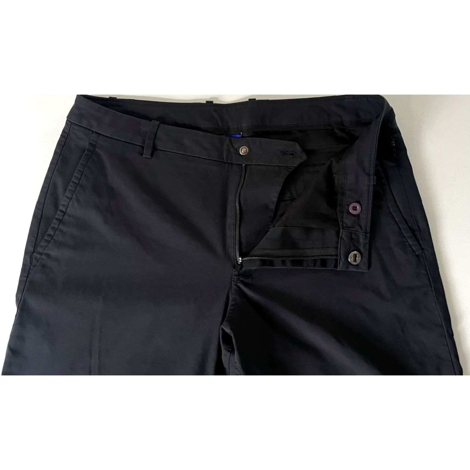 Vintage Kit and Ace Men’s Chino Pants Black 34 Regular 34 Cotton Blend Stretch Flat Front Belt Loops Straight Inseam 32 Casual Vintage/Preppy Style City Size US 34 / EU 50 - 6 Thumbnail
