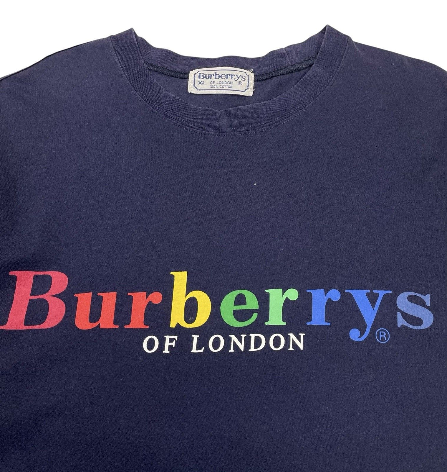 Burberry Vintage Burberrys Rainbow Spell Out T-Shirt Size XL Size US XL / EU 56 / 4 - 2 Thumbnail