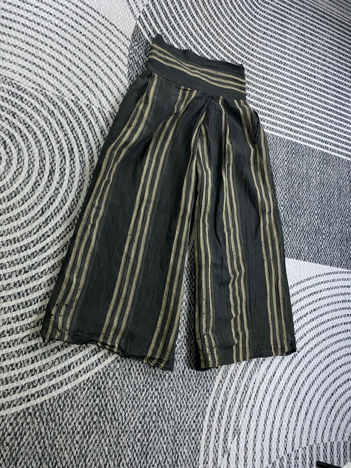 Issey Miyake 🔥RARE 70s Vintage Issey Miyake Striped Hakama Pants Size US 28 / EU 44 - 5 Thumbnail