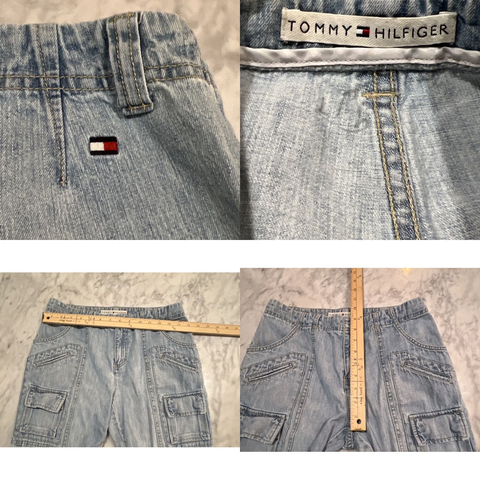 Tommy Hilfiger VINTAGE Tommy Hilfiger Jeans Women’s 4 Denim Cargo Y2K Cargo Jeans Women’s 4 Blue Denim Size 27" / US 4 / IT 40 - 8 Thumbnail