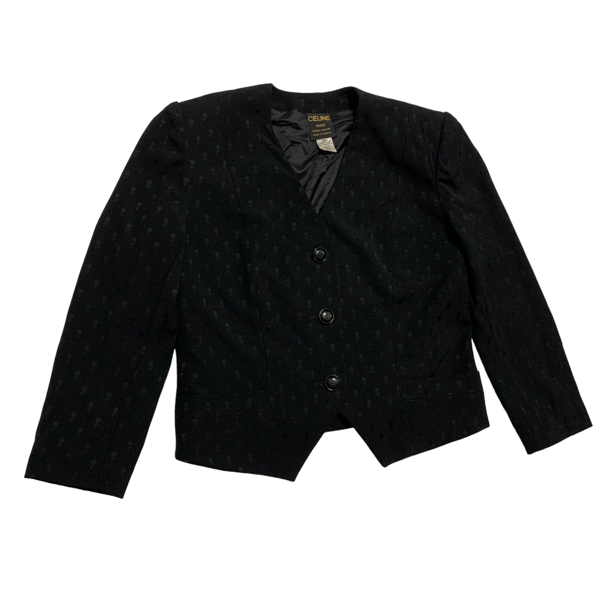 Celine Vintage 70s Celine Monogram Jacket Size M / US 6-8 / IT 42-44 - 2 Thumbnail