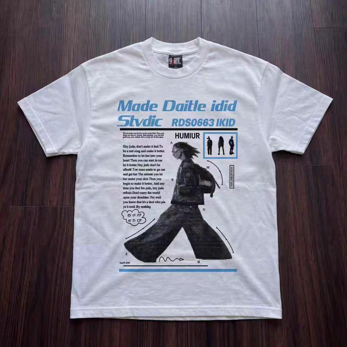 Vintage White Casual Retro Hip-Hop Print T-Shirt Size US M / EU 48-50 / 2 - 1 Thumbnail