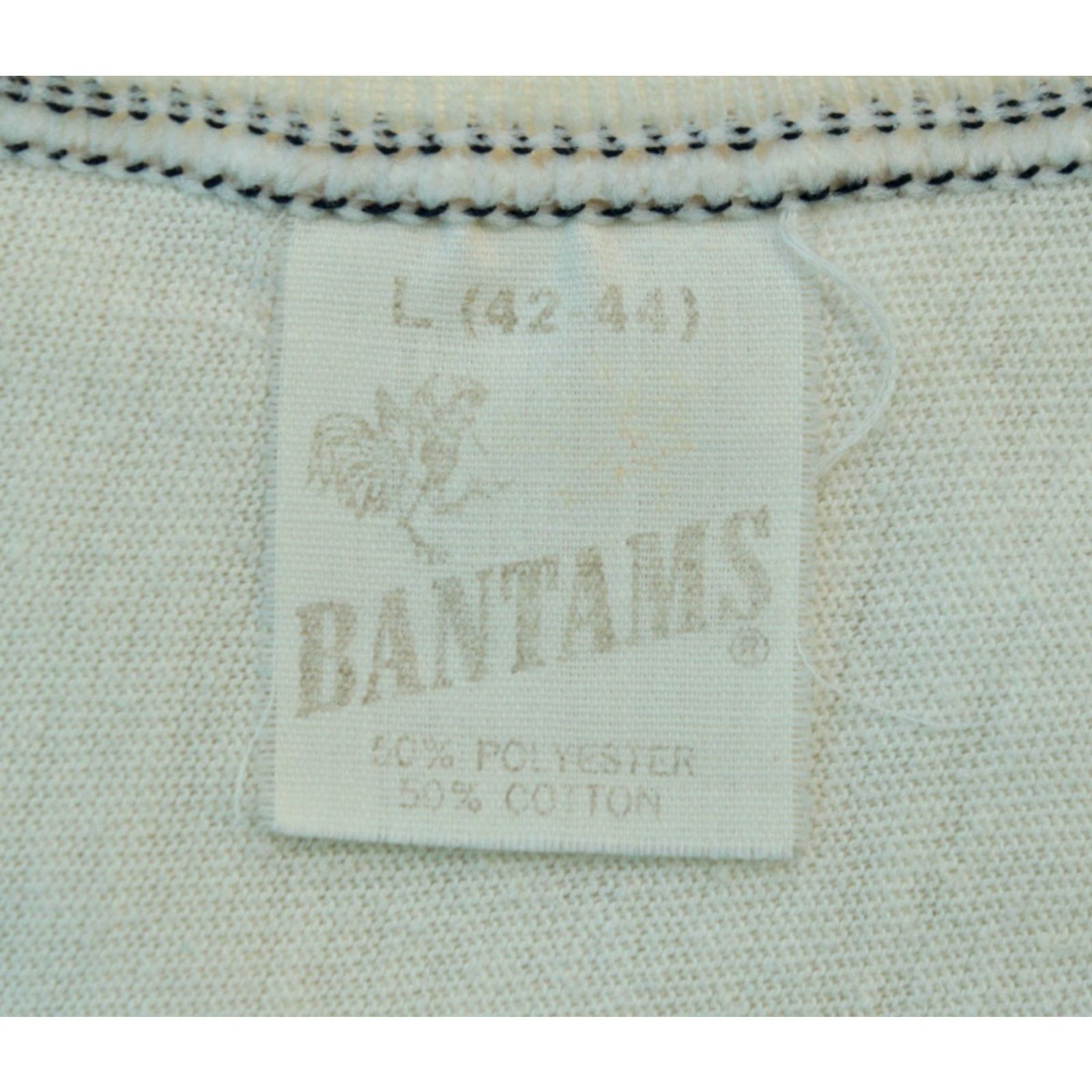 Vintage VTG Bantams The Gambler 70s Tour TShirt Mens White 79 Band T-Shirt SZ L Graphic Tee 1970s Decade Vintage Size US L / EU 52-54 / 3 - 5 Thumbnail