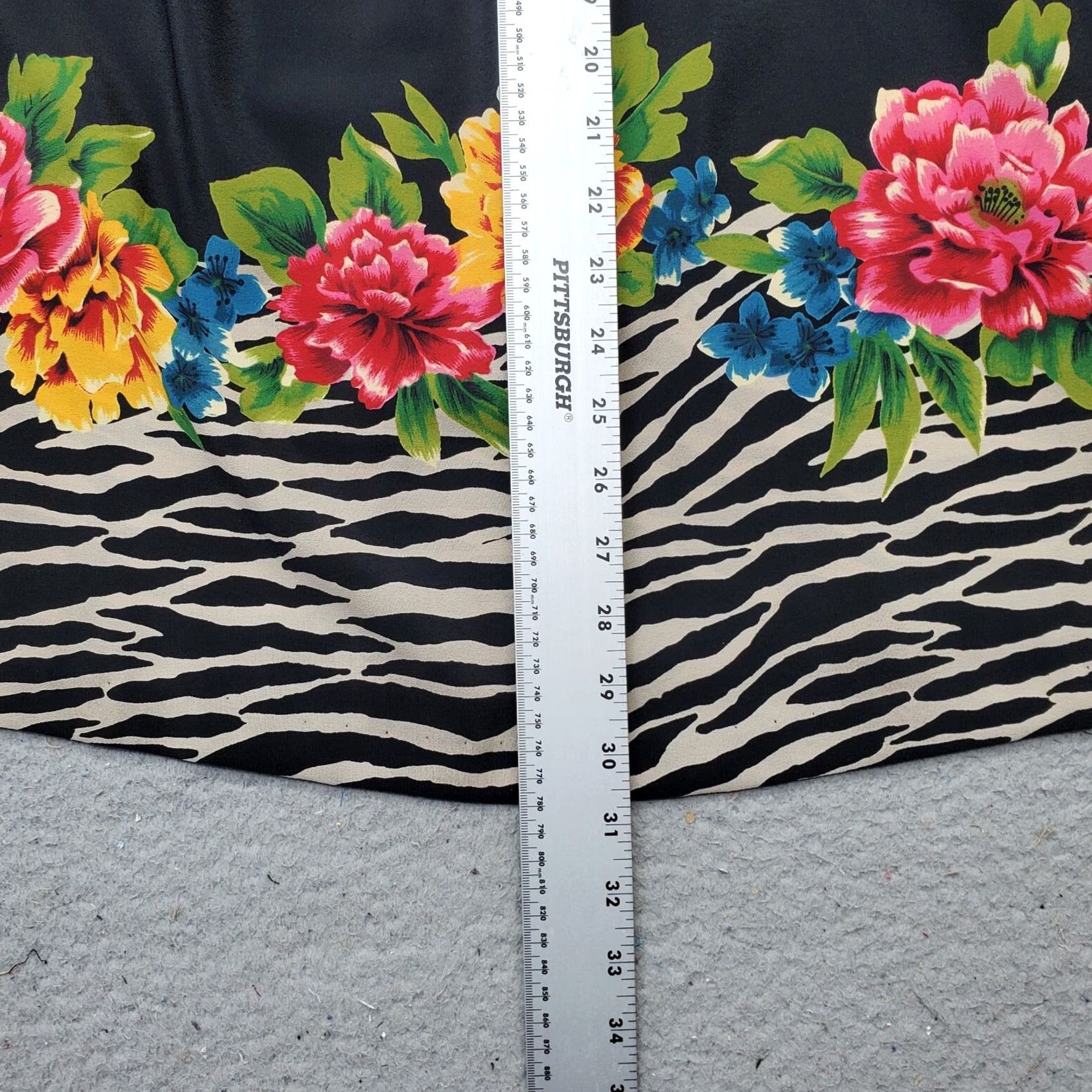 Vintage Maggie Sweet Midi Skirt Women S Multi Floral Print Elastic Waist Stretchable Size 28" / US 6 / IT 42 - 3 Thumbnail