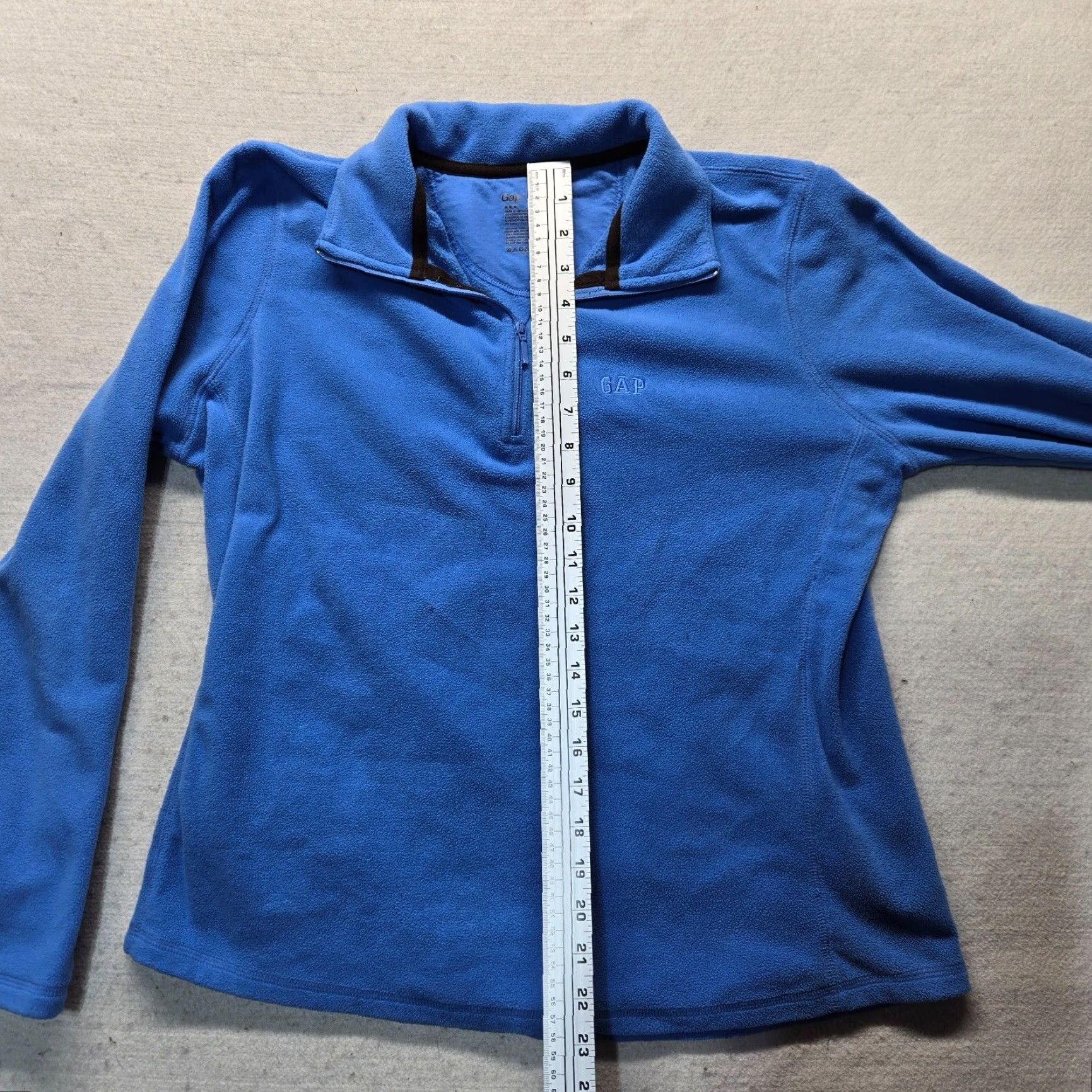 Gap GAP Sweater Pullover 1/4 Zip Long Sleeve Womens L Blue Size L / US 10 / IT 46 - 6 Thumbnail