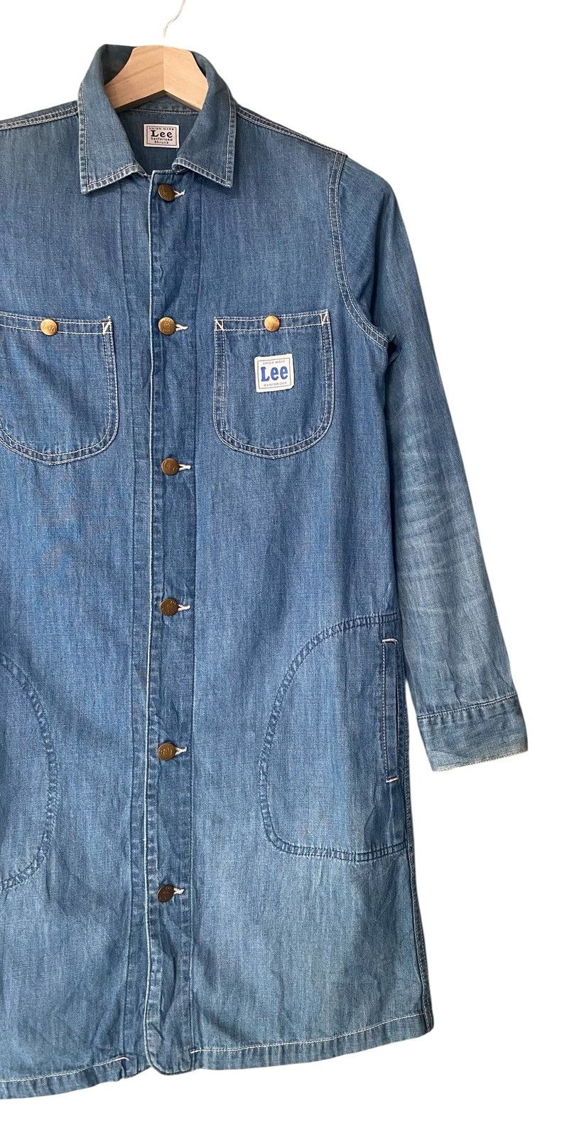 Lee LEE Union Made Sanforized Button denim Maxi Dress Size L / US 10 / IT 46 - 2 Thumbnail