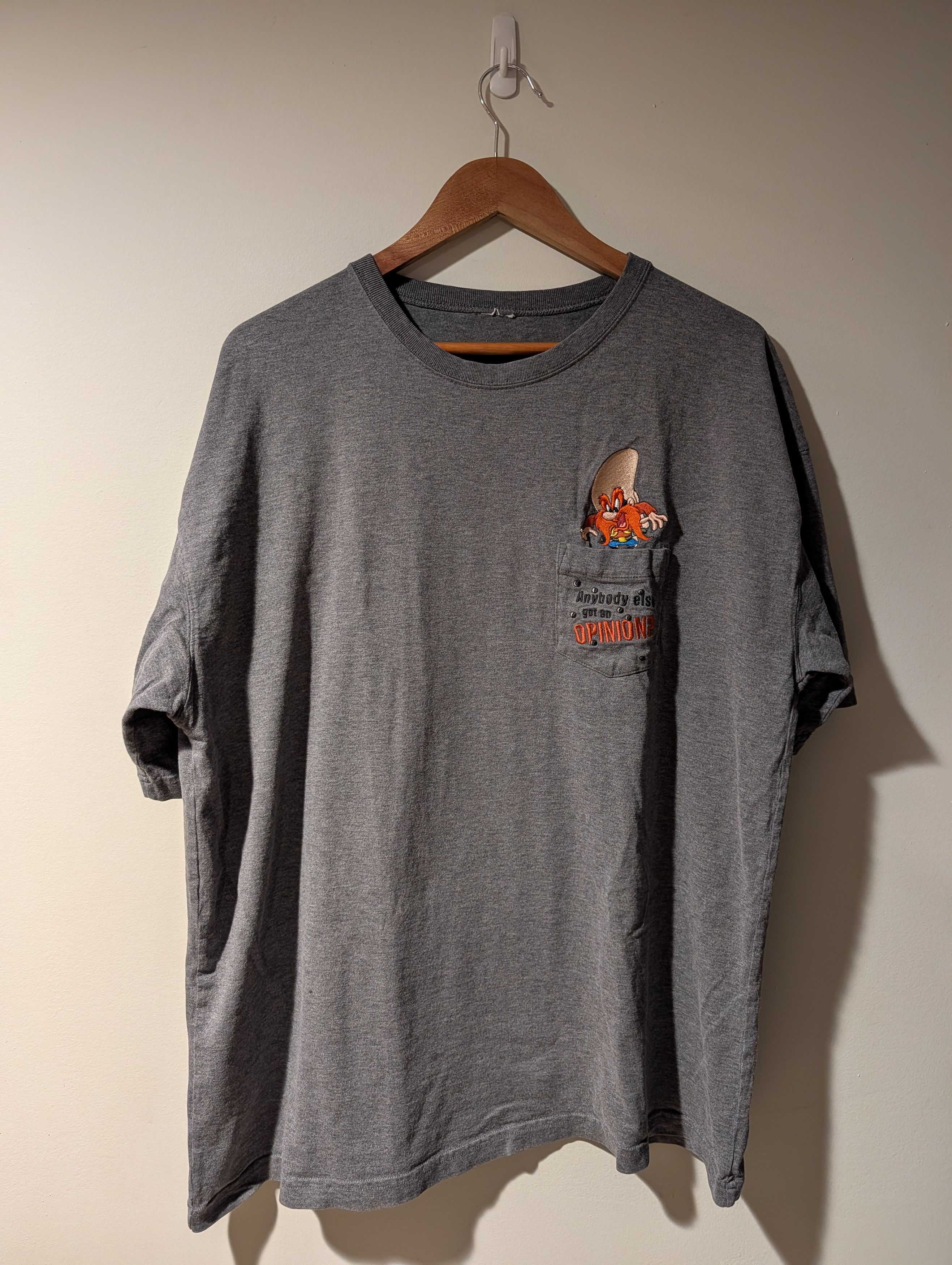 Warner Bros Vintage 90s Yosemite Sam Looney Tunes Pocket X-Large T-Shirt Size US XL / EU 56 / 4 - 1 Thumbnail