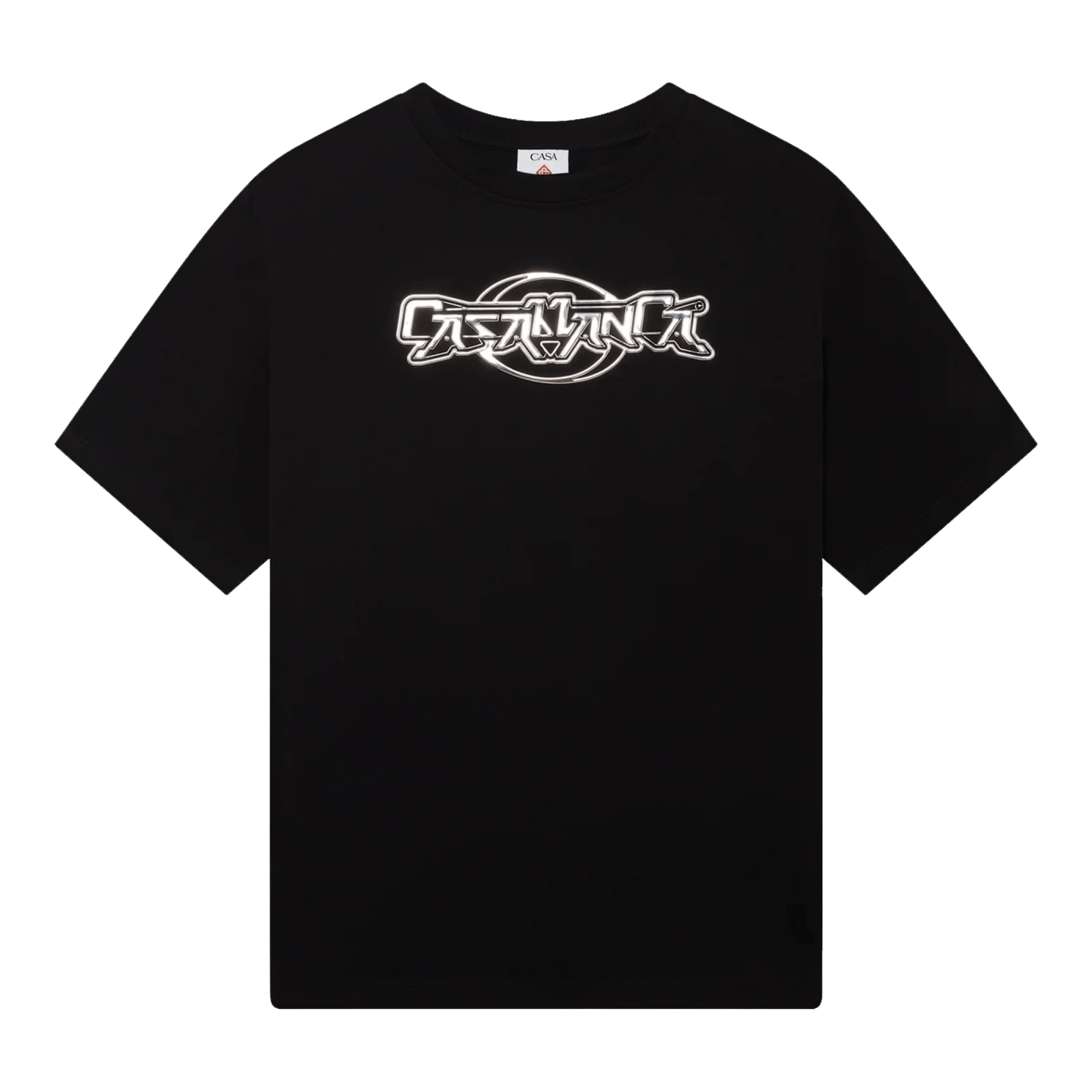 Casablanca Chrome Overd Short Sleeve T-Shirt Black Size US XL / EU 56 / 4 - 1 Thumbnail