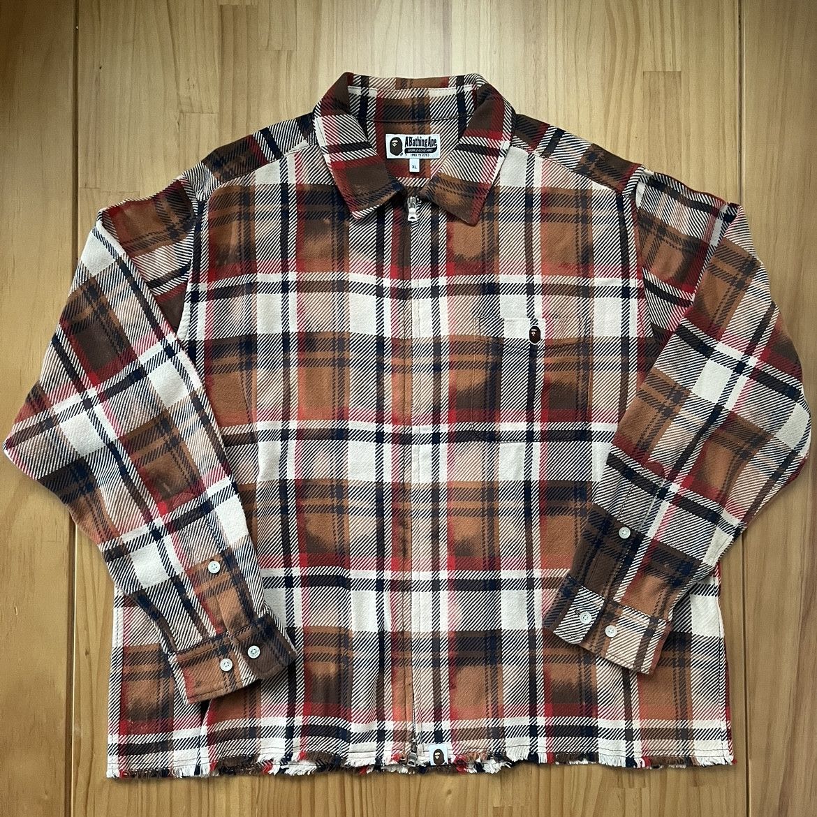 Bape BAPE CHECK FLANNEL ZIP UP SHIRT Size US XL / EU 56 / 4 - 1 Thumbnail