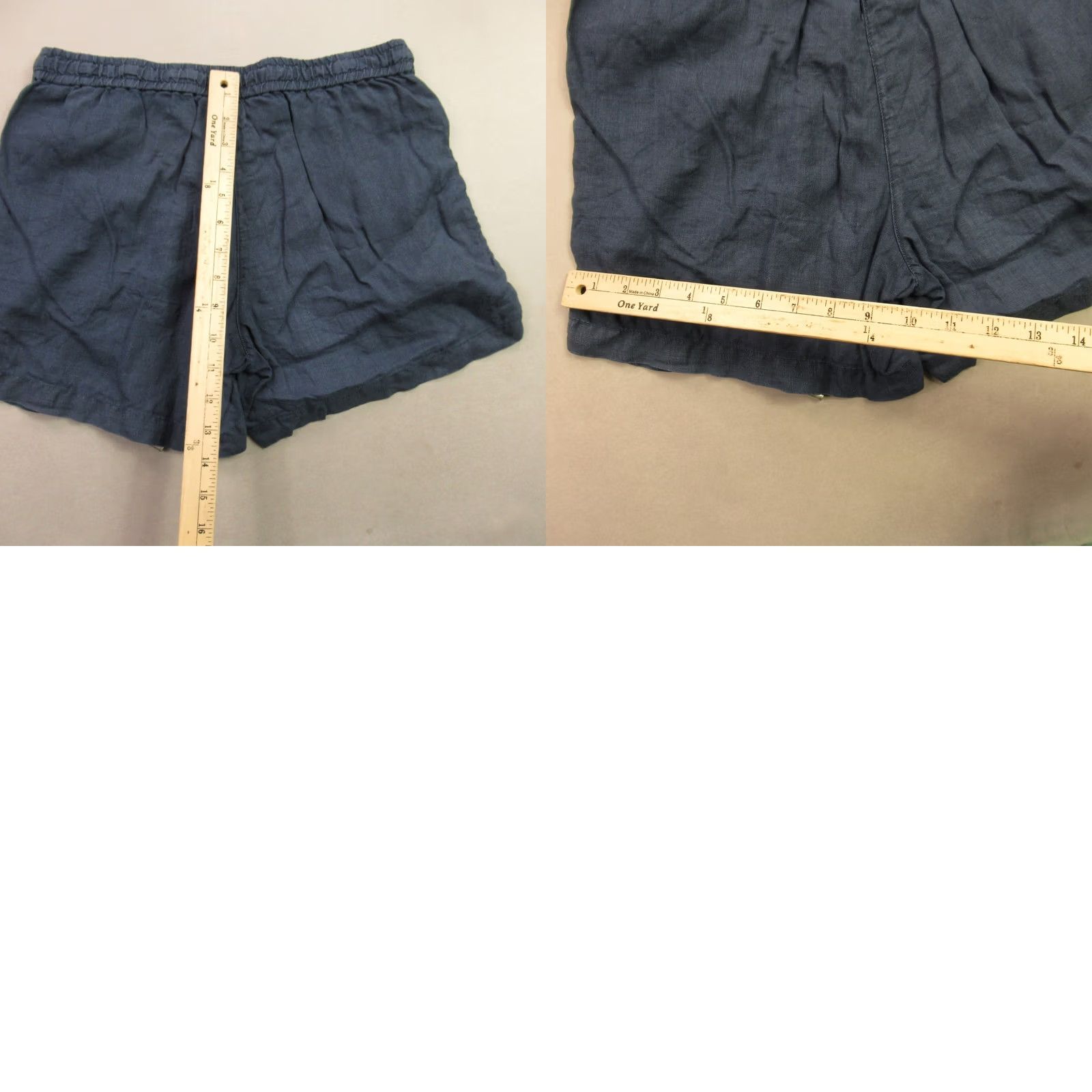 Tommy Bahama Tommy Bahama Linen Shorts Women XS/TP Blue Chino Elastic Waist Drawstring 100% Size 26" / US 2 / IT 38 - 8 Thumbnail