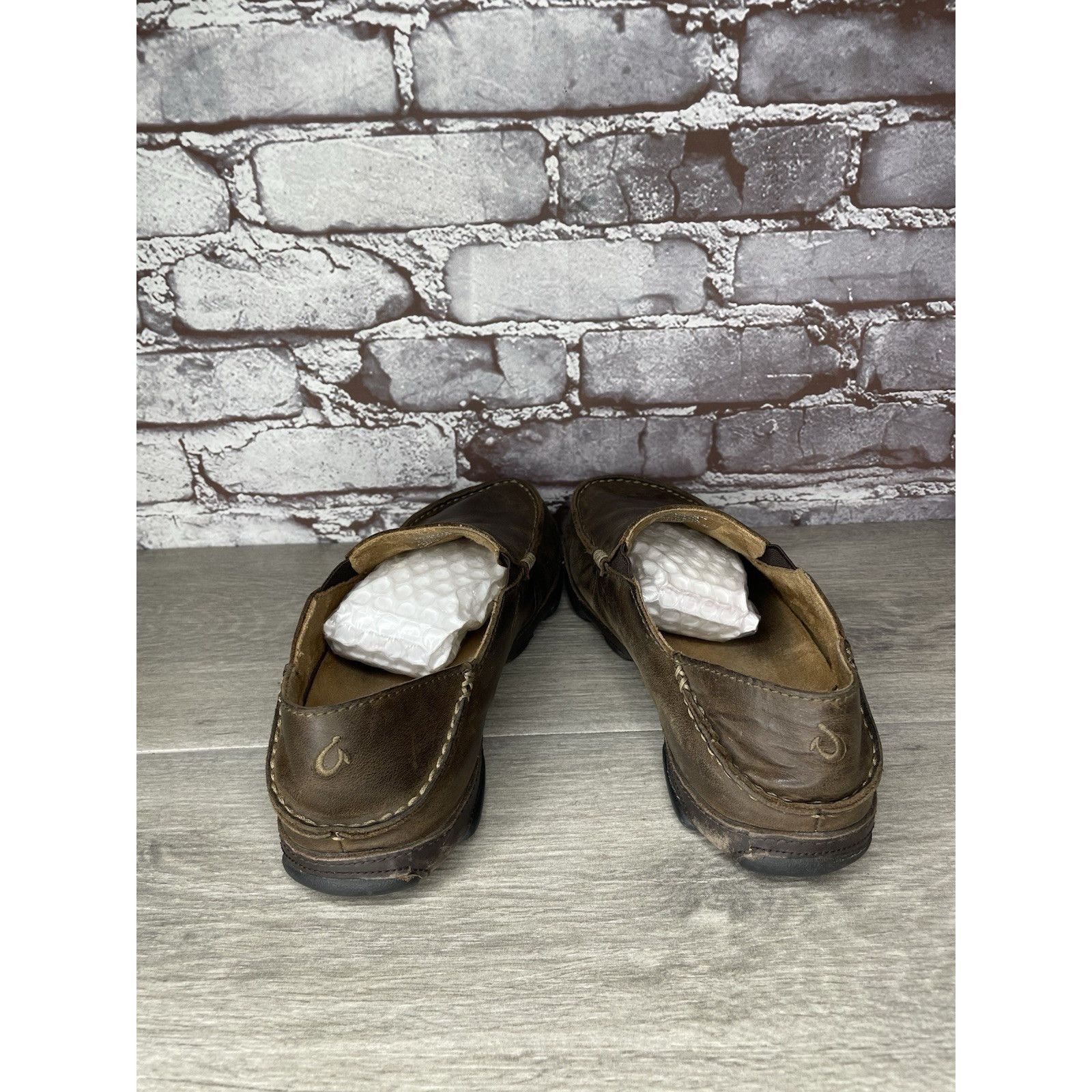 Olukai OluKai Moloa Brown Leather Slip On Beach Loafers Casual Shoe Size US 8 / EU 41 - 4 Thumbnail