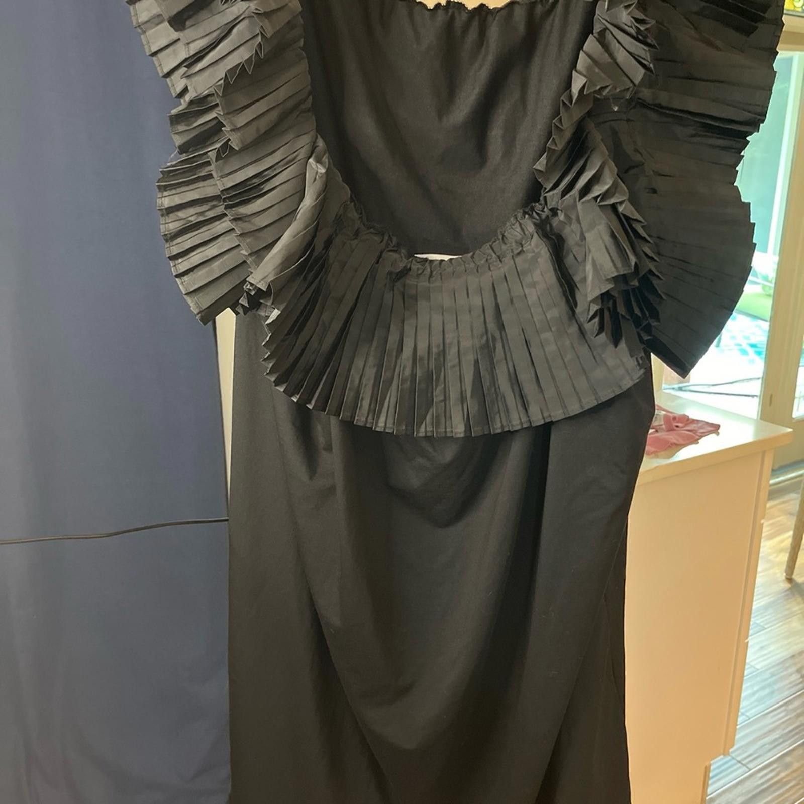 Other Sz 26/28 Eloquii Black Short Off The Shoulder Black Dress Size 4XL / US 24-26 - 2 Thumbnail
